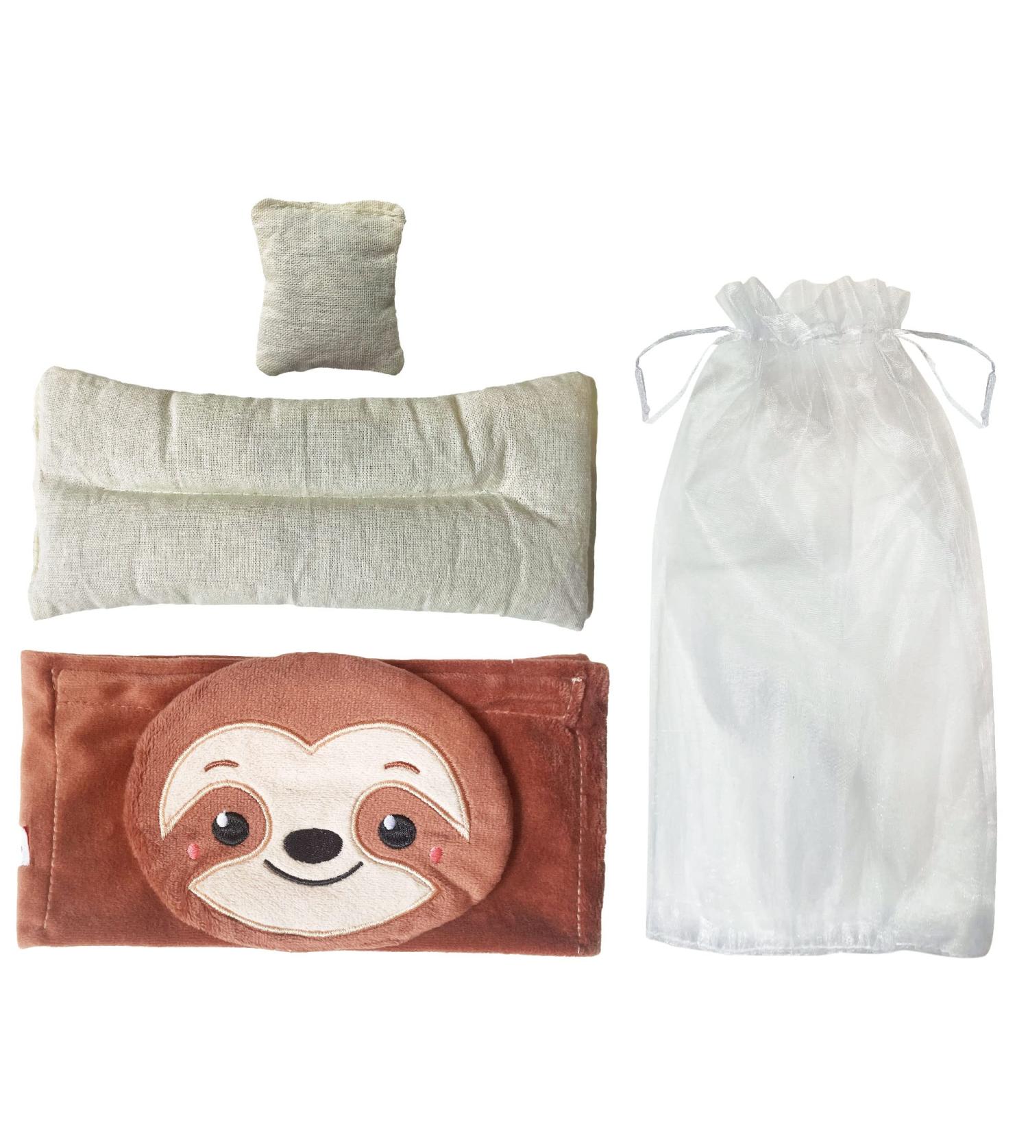ReignDrop Stomach Wrap for Newborns - Gas & Colic Relief Baby Belt with Flaxseed & Lavender - Sloth Design - Buy Online on GoSupps.com