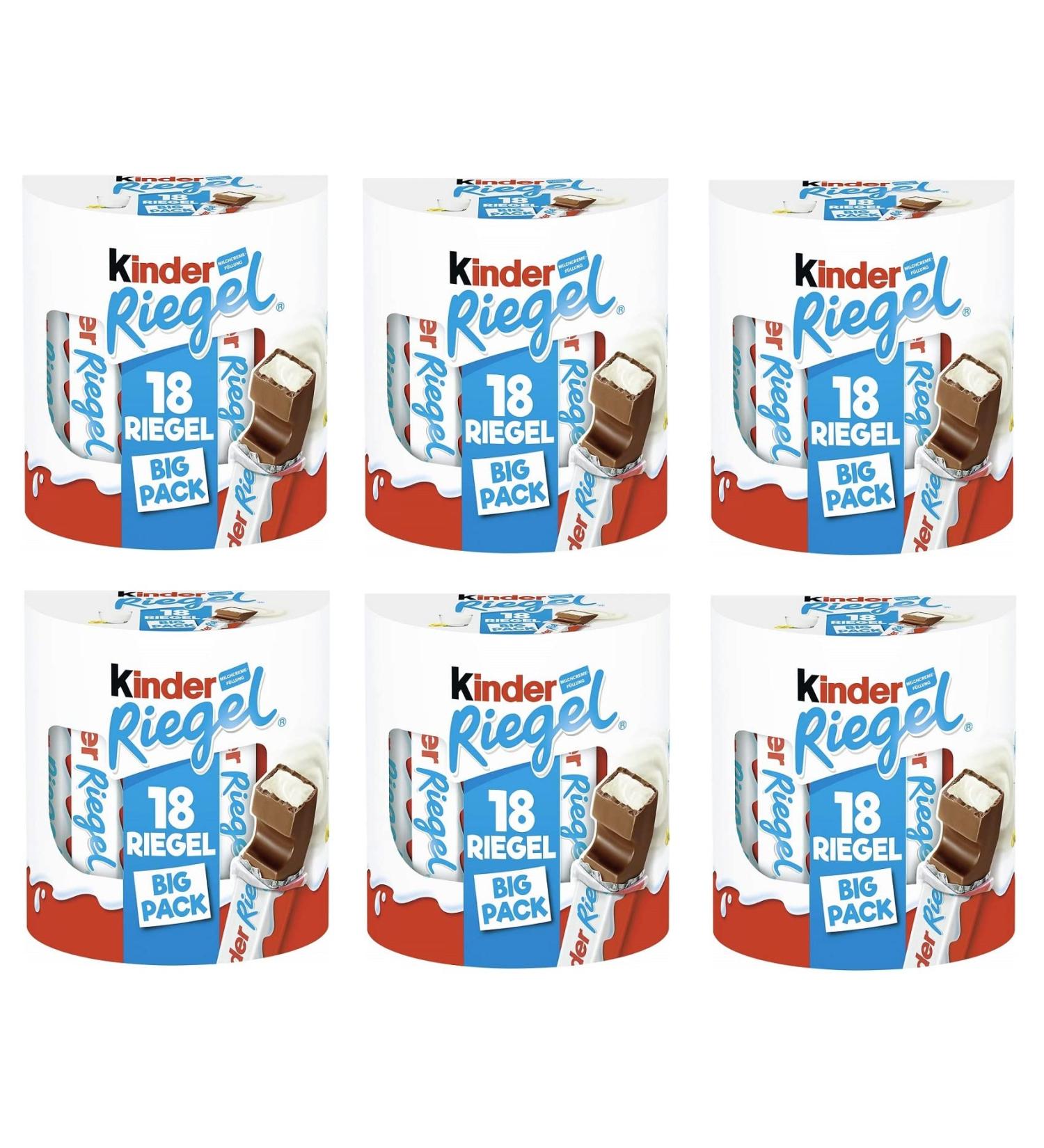 Ferrero Children's Chocolate Bars with Very Fine Milk Heart Wrapped in Whole Milk Chocolate (18 x 21 g) 6 Packs of 18 Individual Bars - Buy Online on GoSupps.com