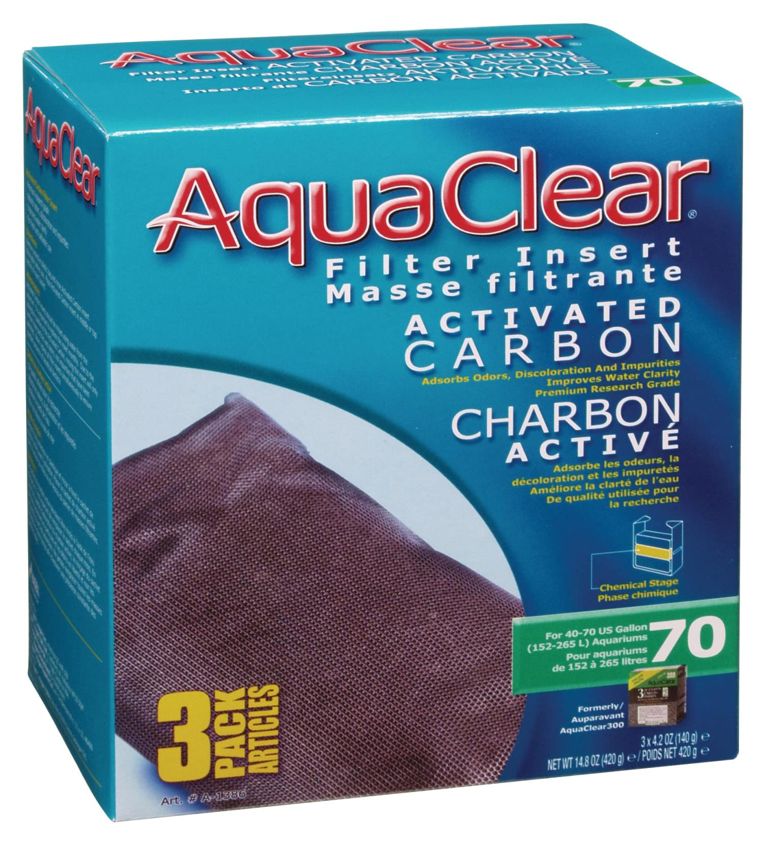 AquaClear 70 Power Filter Replacement Media - Activated Carbon 3 Pack - Buy Online on GoSupps.com