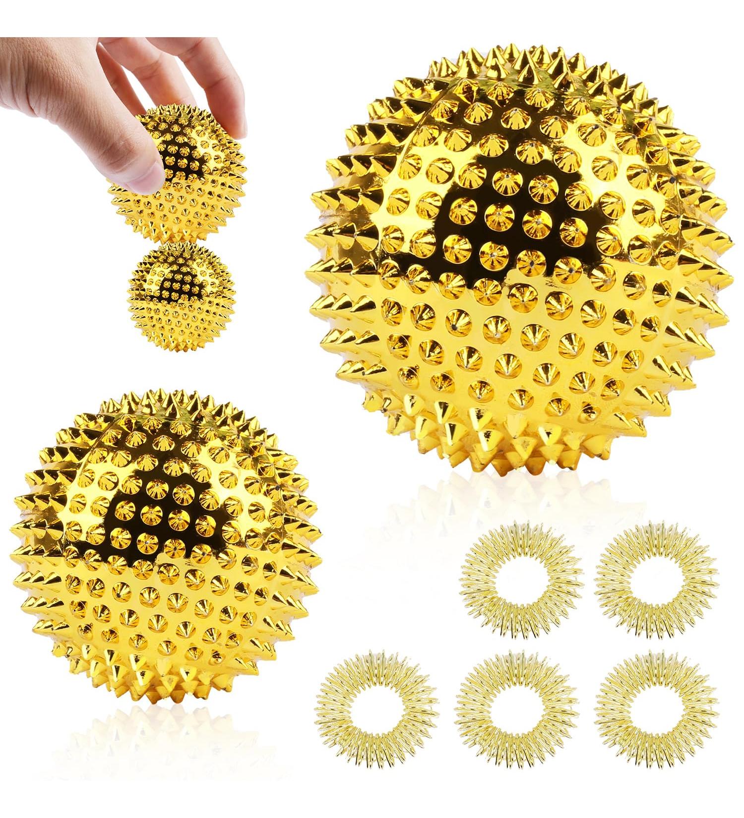 Fizdoqg 7-Piece Magnetic Massage Ball Set - Acupressure Hedgehog Balls for Stress Relief & Relaxation - Buy Online on GoSupps.com