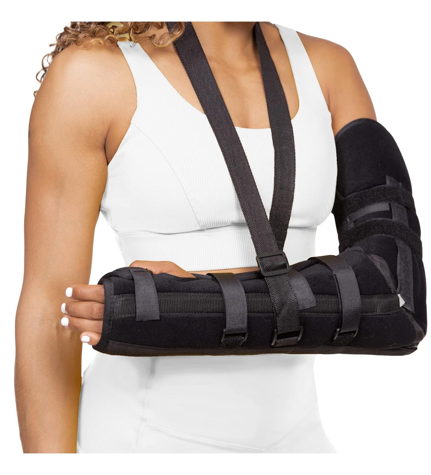BraceAbility Posterior Long Arm Splint - Large - Black - Buy Online on GoSupps.com