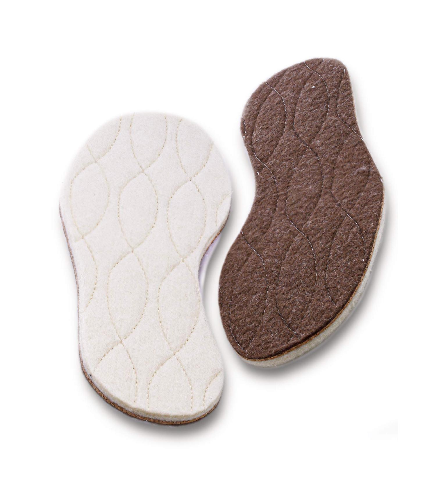PEDAG Keep Warm Wool Insoles - Handmade in Germany | Sweat-Wicking Top Layer | Insulating Cork Core | Trim to Fit | Women US 9 Men US 6 / EU 39 - Felt Sole for Adults - Buy Online on GoSupps.com