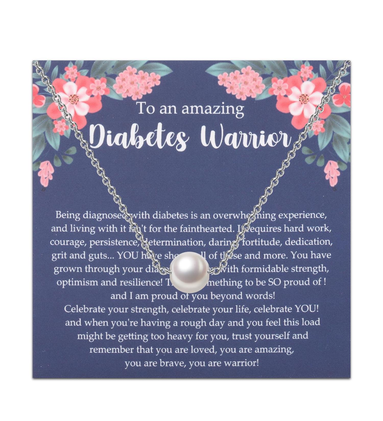 BLEOUK Diabetic Necklace - Awareness Jewelry for Type 1 & Type 2 Diabetes Support - Perfect Gift for Diabetes Warriors - Buy Online on GoSupps.com