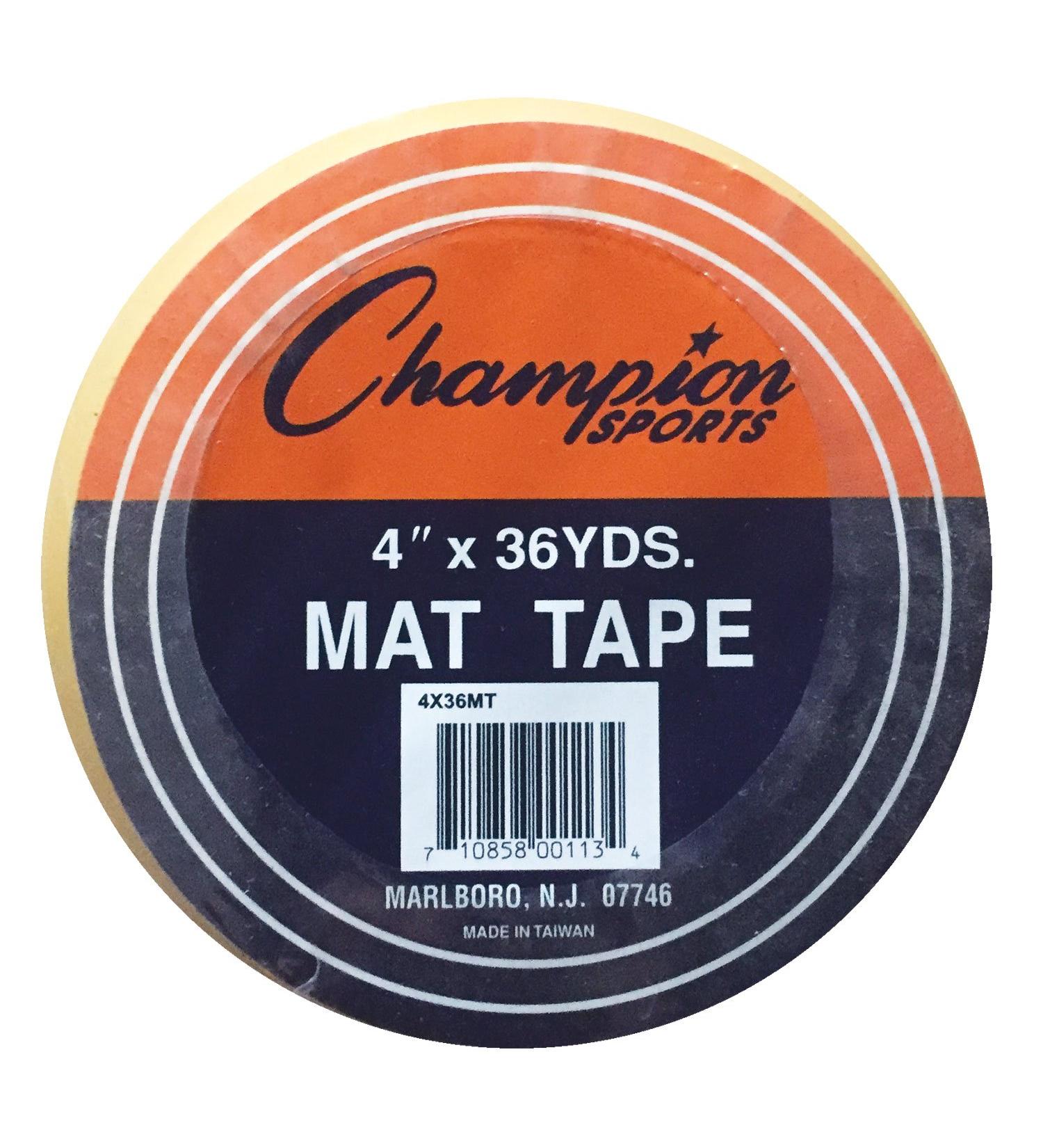 Champion Sports Wrestling and Gymnastic Floor Mat Clear Tape - Multiple Widths and Lengths 4" x 36 yds