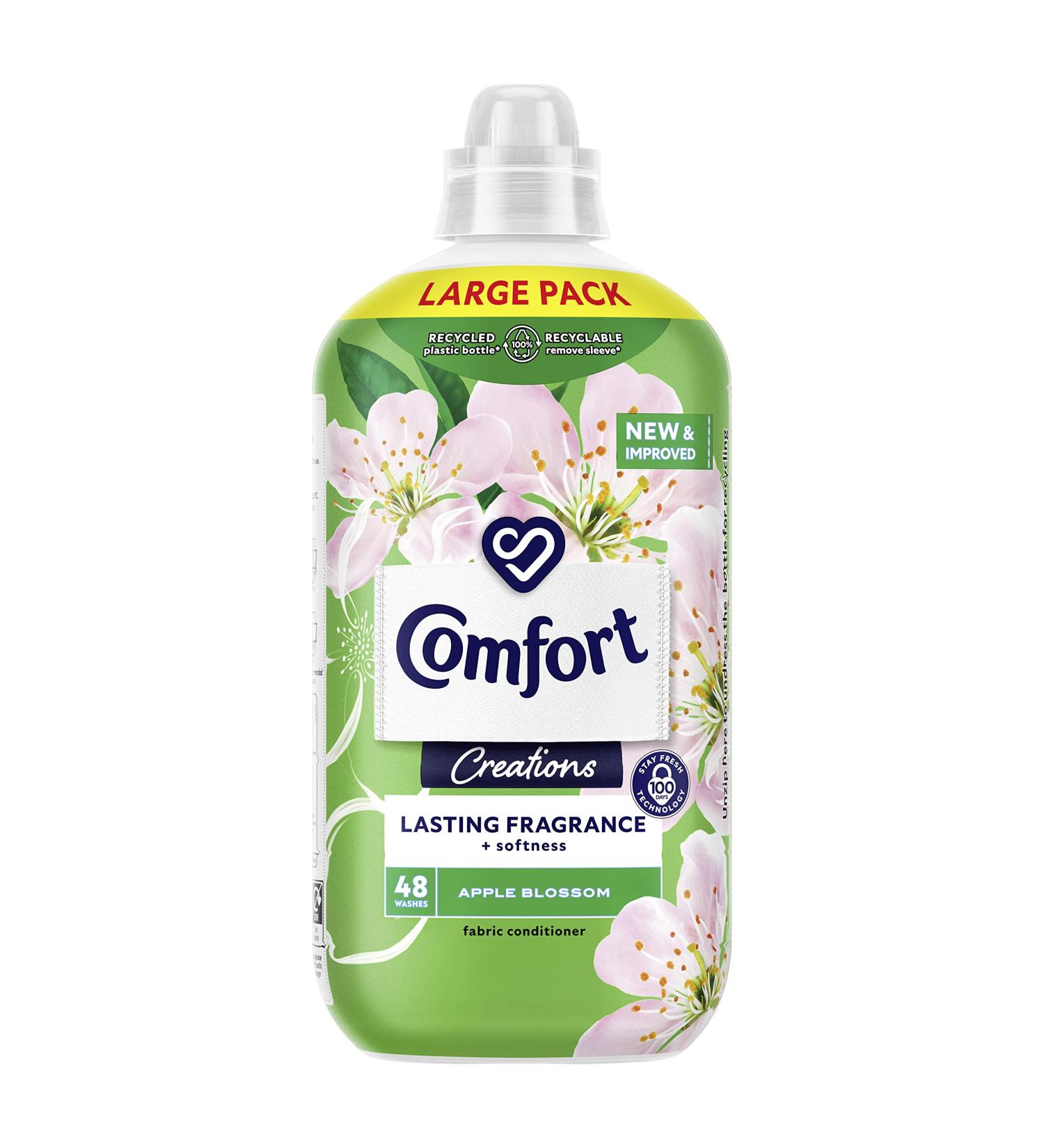 Comfort Creations Apple Blossom Fabric Conditioner - 48 Washes, 1.44L Bottle - Jasmin Scent - Long Lasting Freshness and Fragrance - Pack of 1 - Buy Online on GoSupps.com