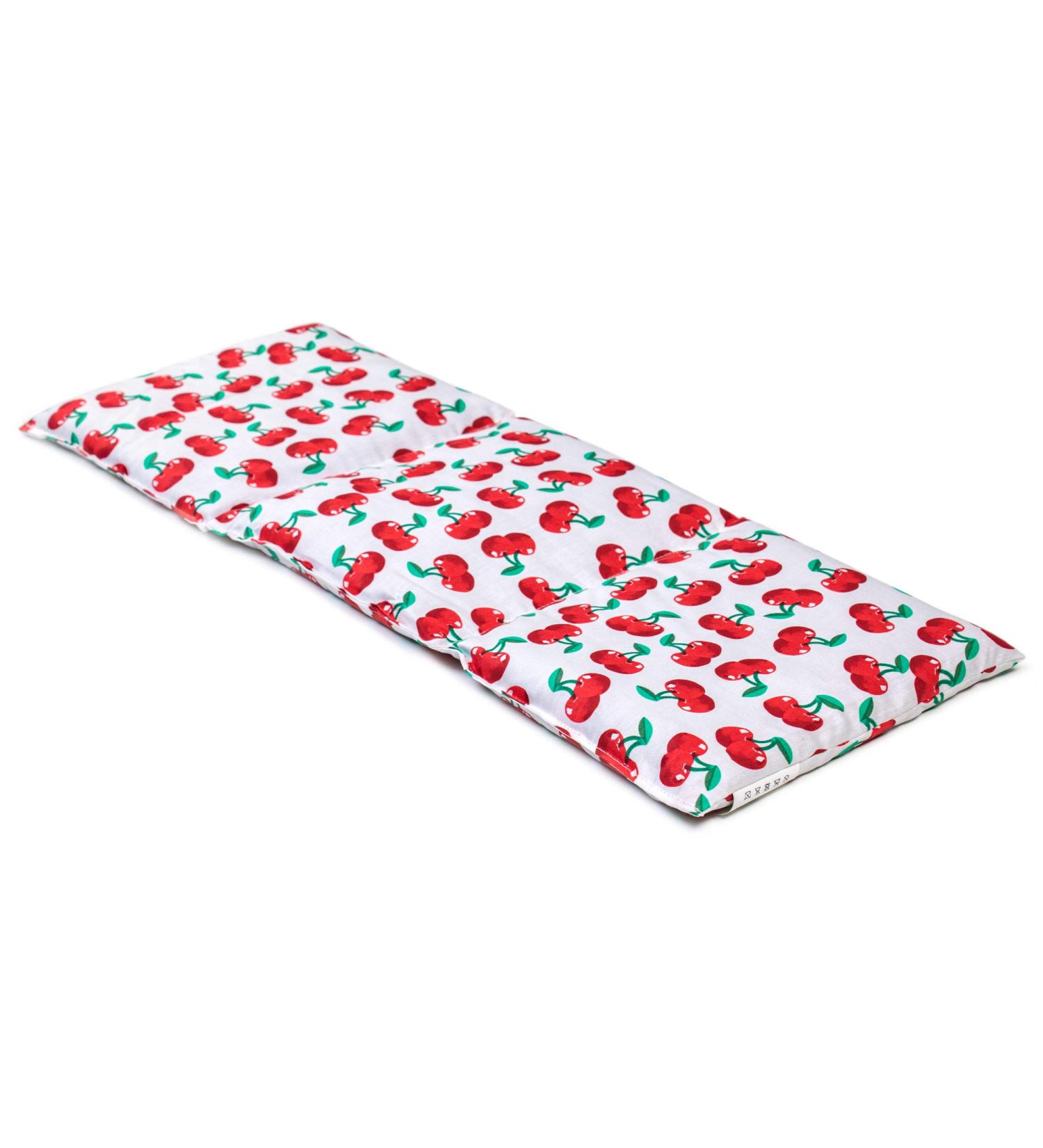 Spelt Pillow 50x20cm - Large 3-Chamber Cherry-White Grain Pillow | Versatile Heat & Cold Therapy - Buy Online on GoSupps.com