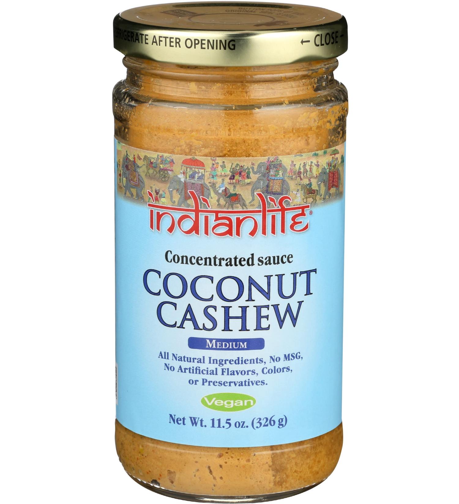 INDIANLIFE Coconut Cashew 11.5 FZ - Delicious Flavors of Coconut and Cashew Combined - Buy Online on GoSupps.com