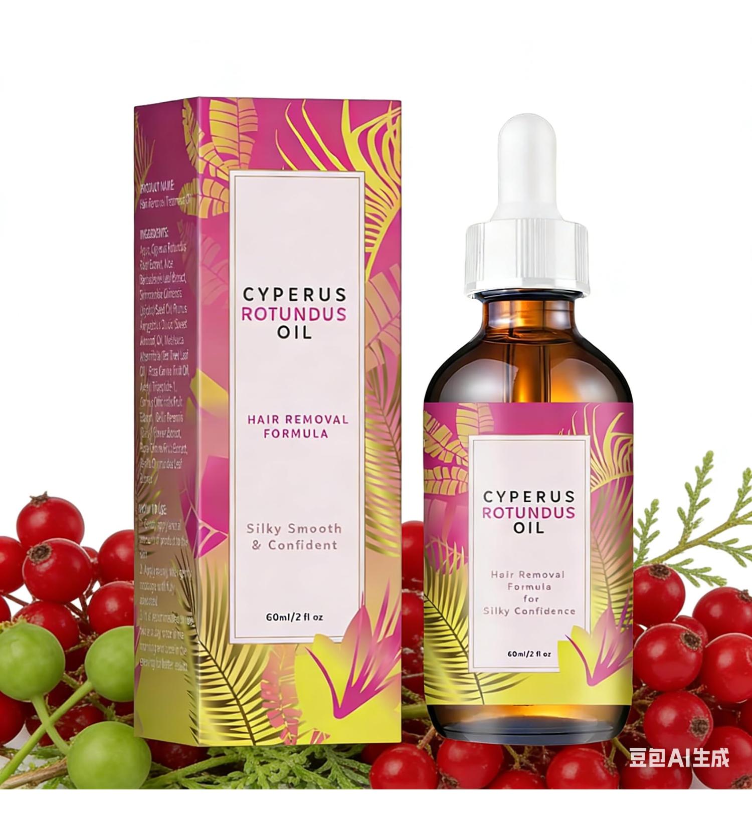 OUSHANG Cyperus Rotundus Oil - 60ml Natural Cyperus Rotundus Oil For Hair Removal Moisturizing & Soothing Cyperus For Reducing Body Hair Growth Hair Removal Ideal for All Skin Types - Buy Online on GoSupps.com