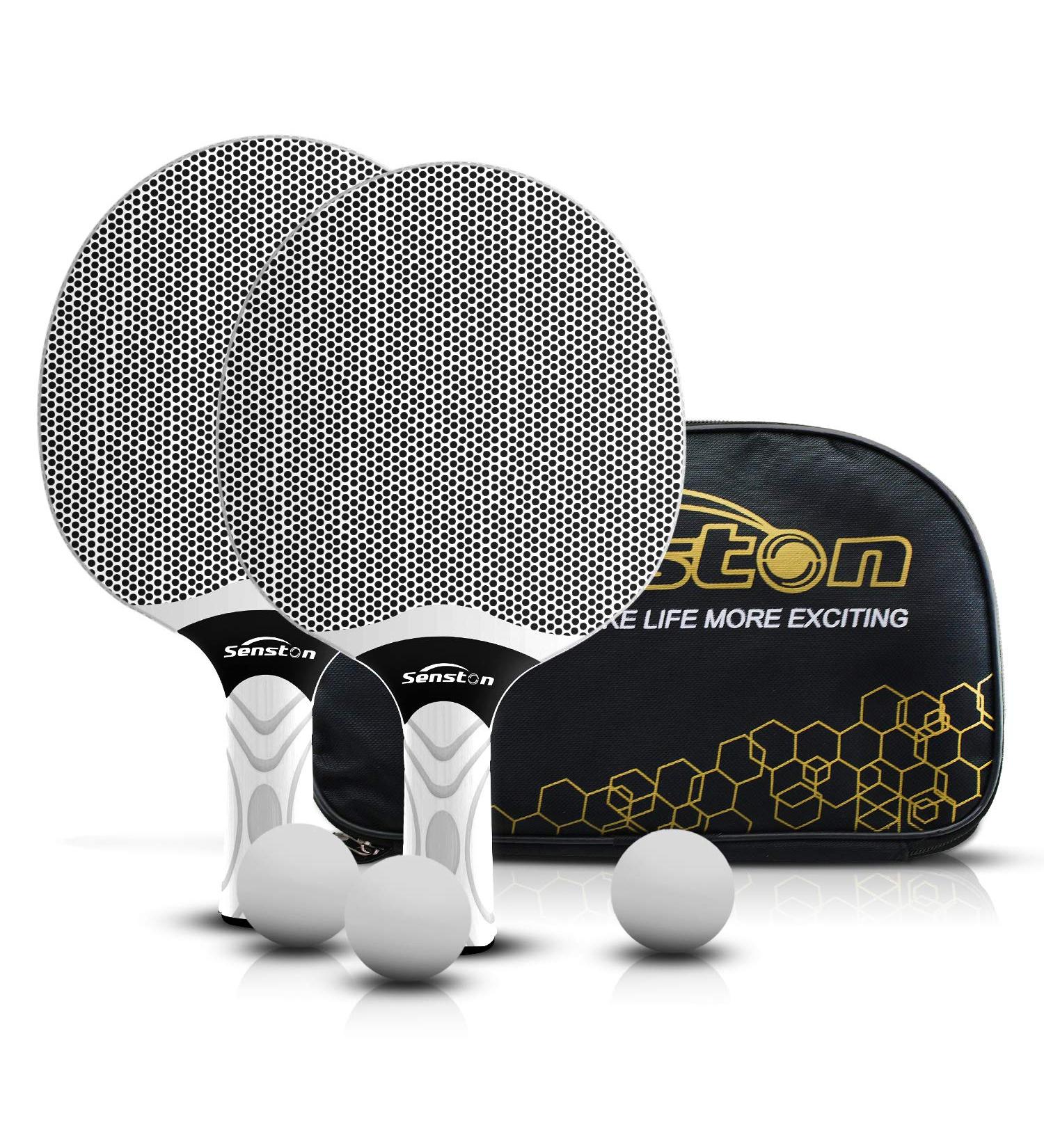 Senston Professional Table Tennis Rackets Set - Composite Rubber Ping Pong Paddle Set in Gray - Buy Online on GoSupps.com