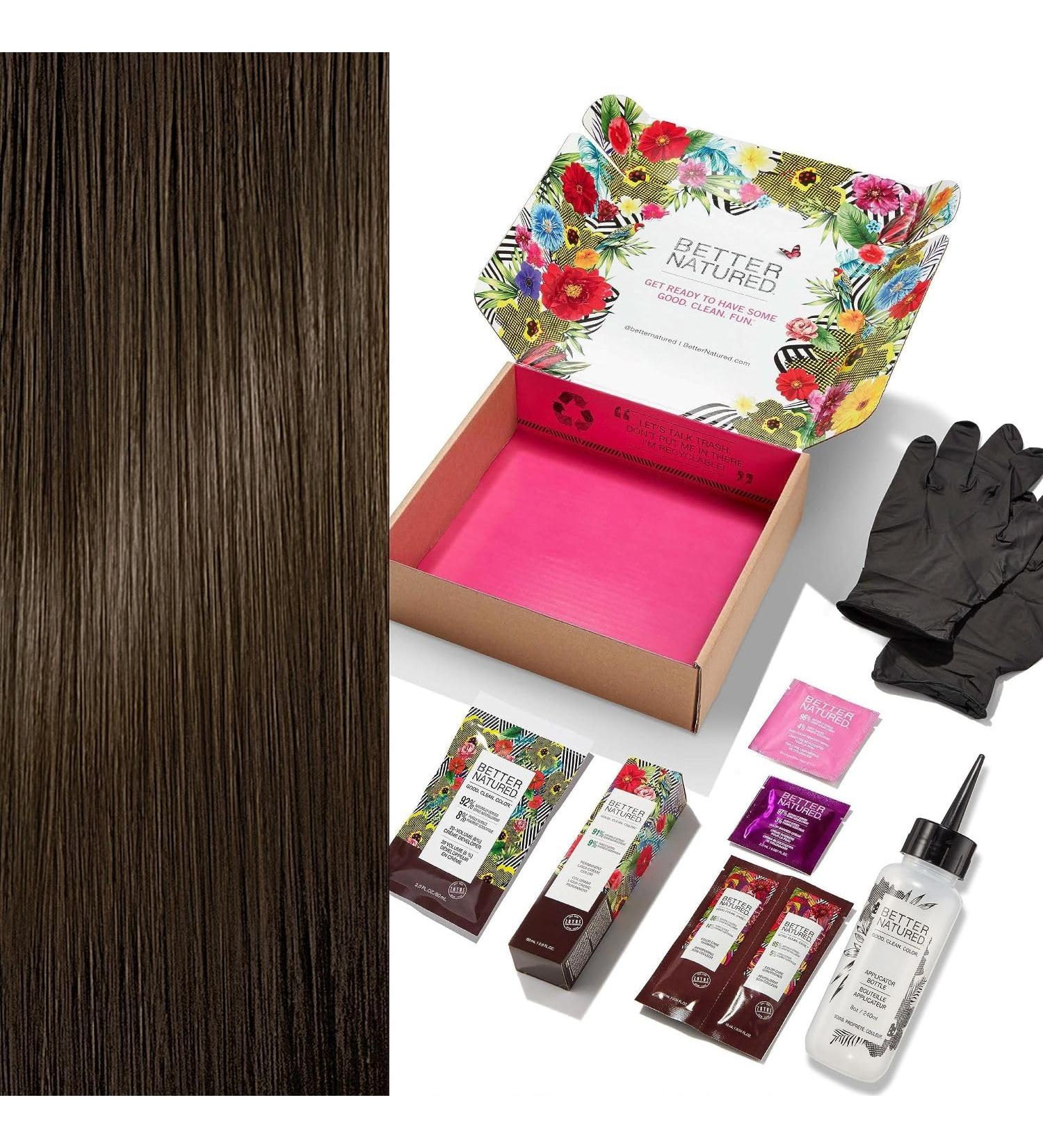 4N Medium Natural Brown Permanent Hair Color Dye Kit - Long-Lasting Radiant Color Includes Developer Barrier Cream Gloves & More - Buy Online on GoSupps.com