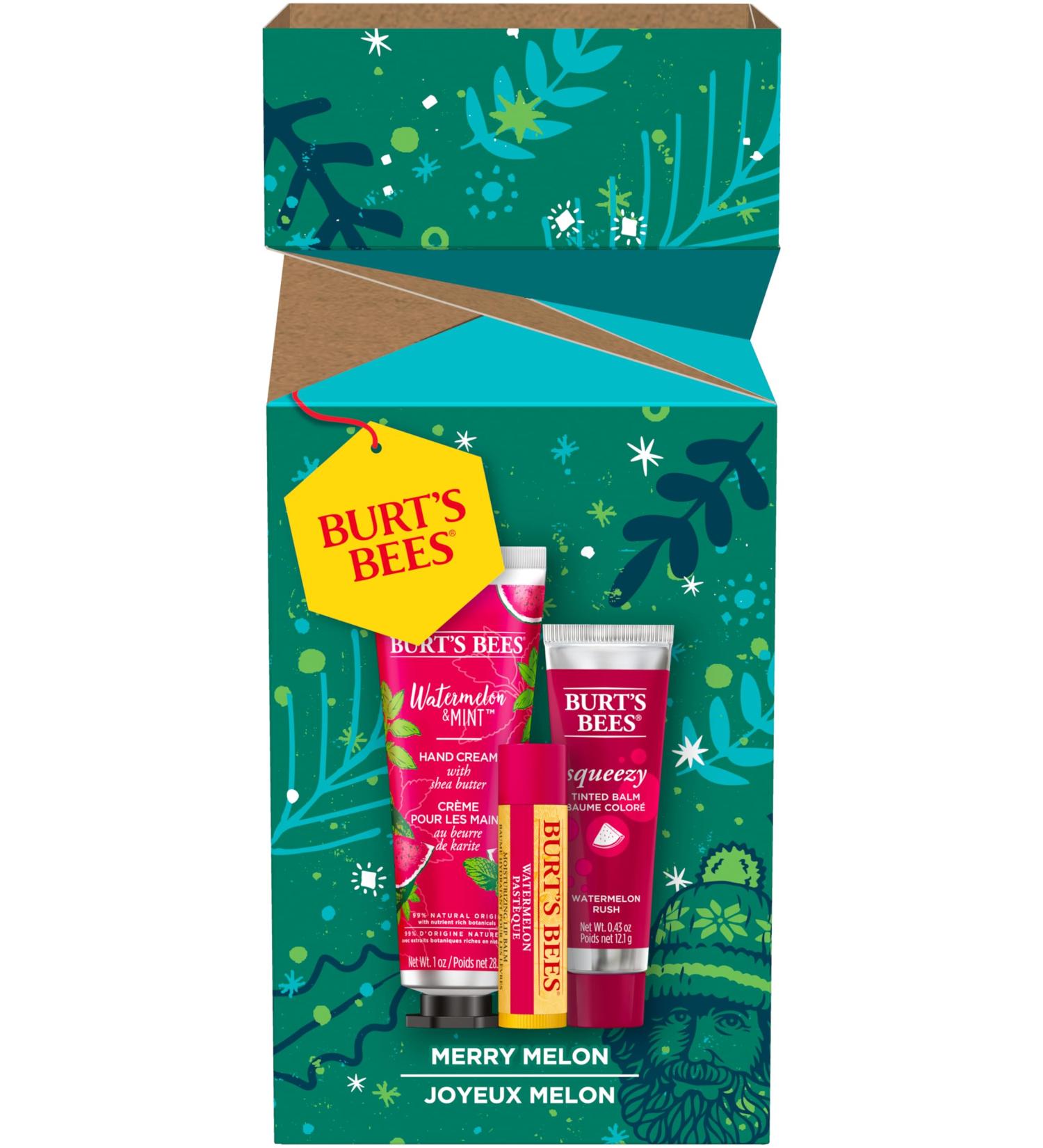 Burt's Bees Lip Balm Squeezy Tinted Balm and Hand Cream Gift Set Merry Melon Ready to Give Holiday Gift 1 Gift Set - Buy Online on GoSupps.com