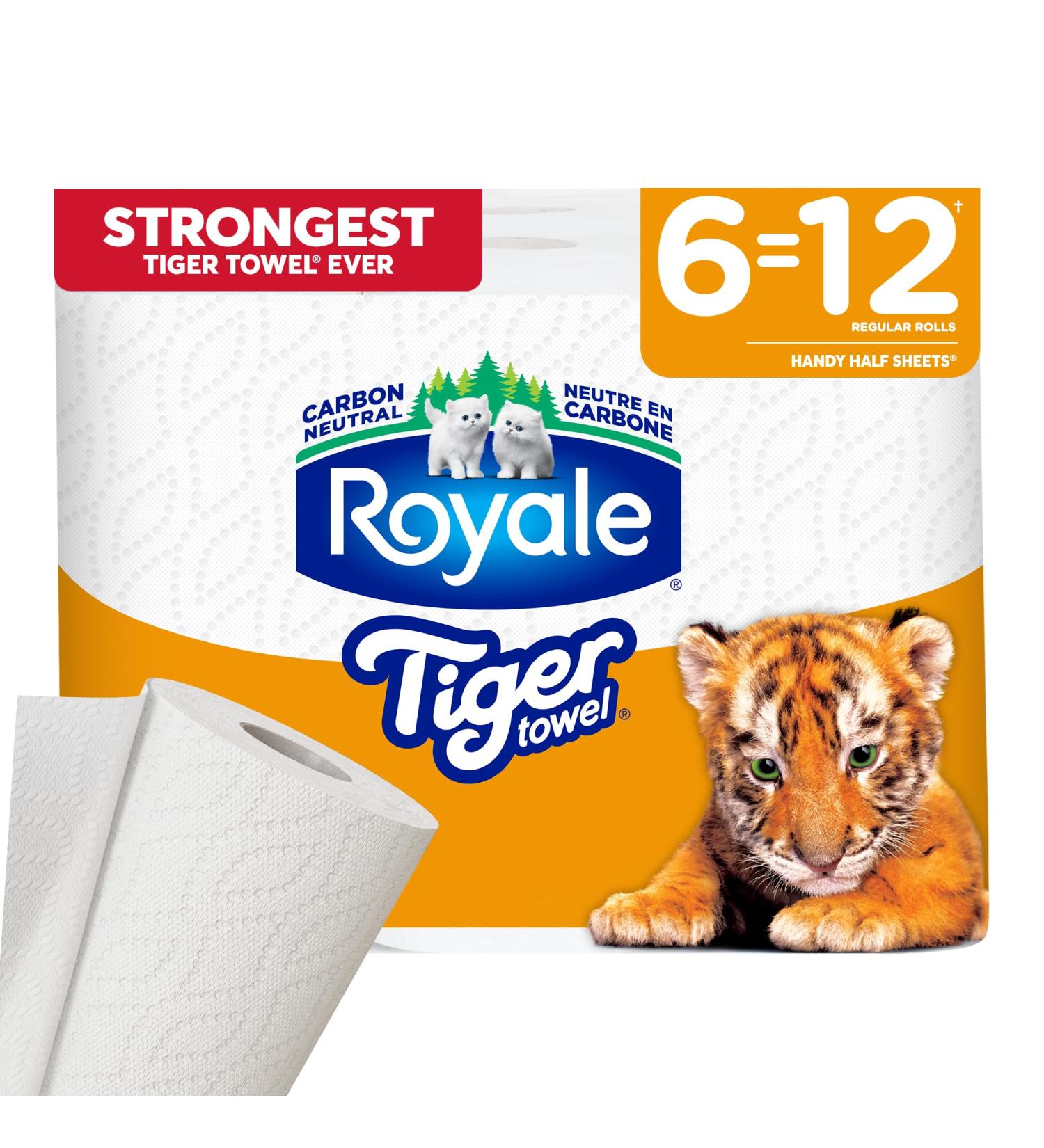 Royale Tiger Strong Paper Towel 6 Equal 12 Rolls 98 Sheets per Roll - Buy Online on GoSupps.com