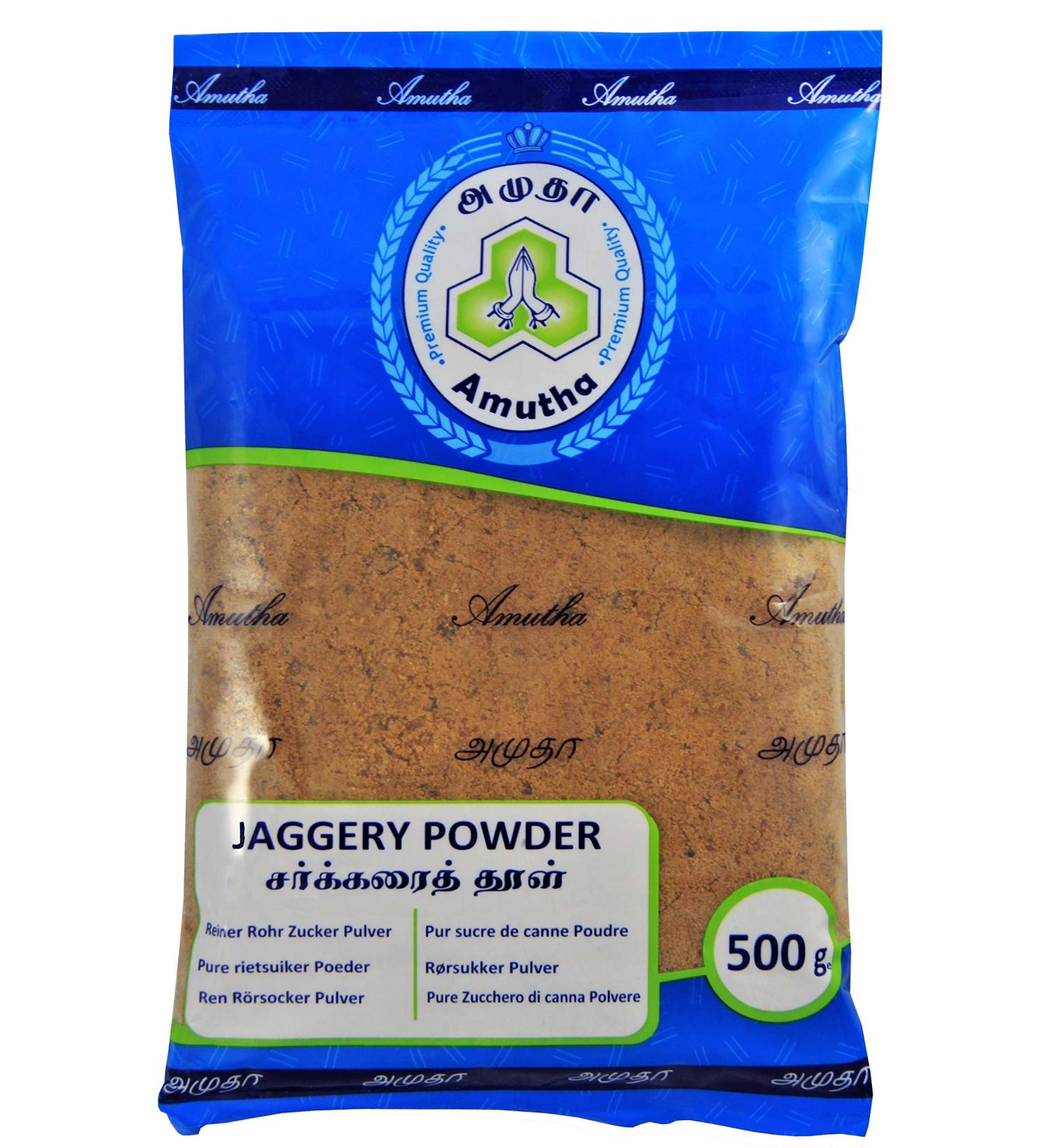 Buy Amutha Jaggery Powder - Natural Cane Sugar 500g | Premium Quality Healthy Sweetener for Baking & Cooking - International Shipping Available - Buy Online on GoSupps.com