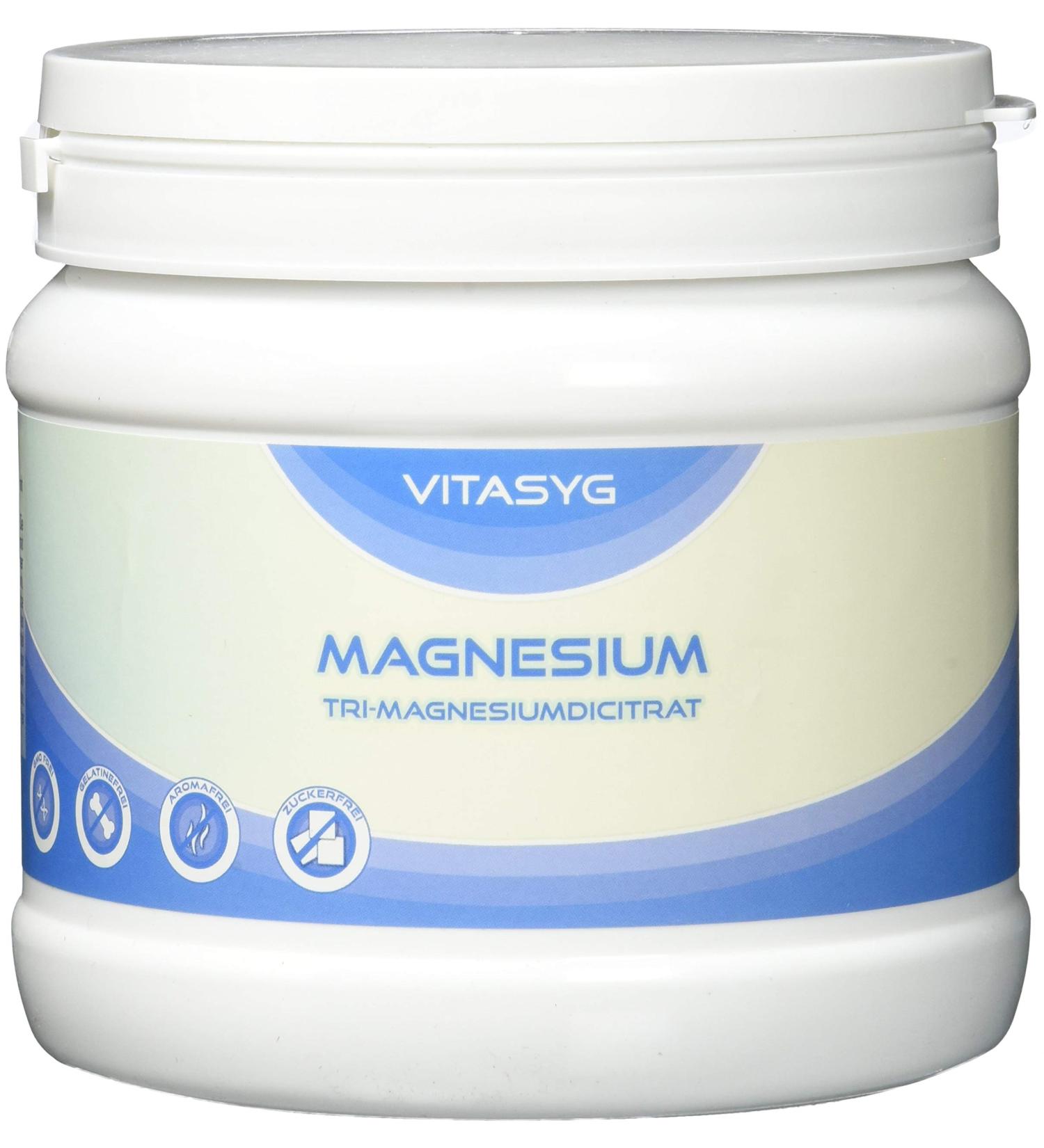Vitasyg Tri-Magnesium Dicitrate Powder 500g | Premium Magnesium Citrate for Optimal Health - International Shipping Available - Buy Online on GoSupps.com