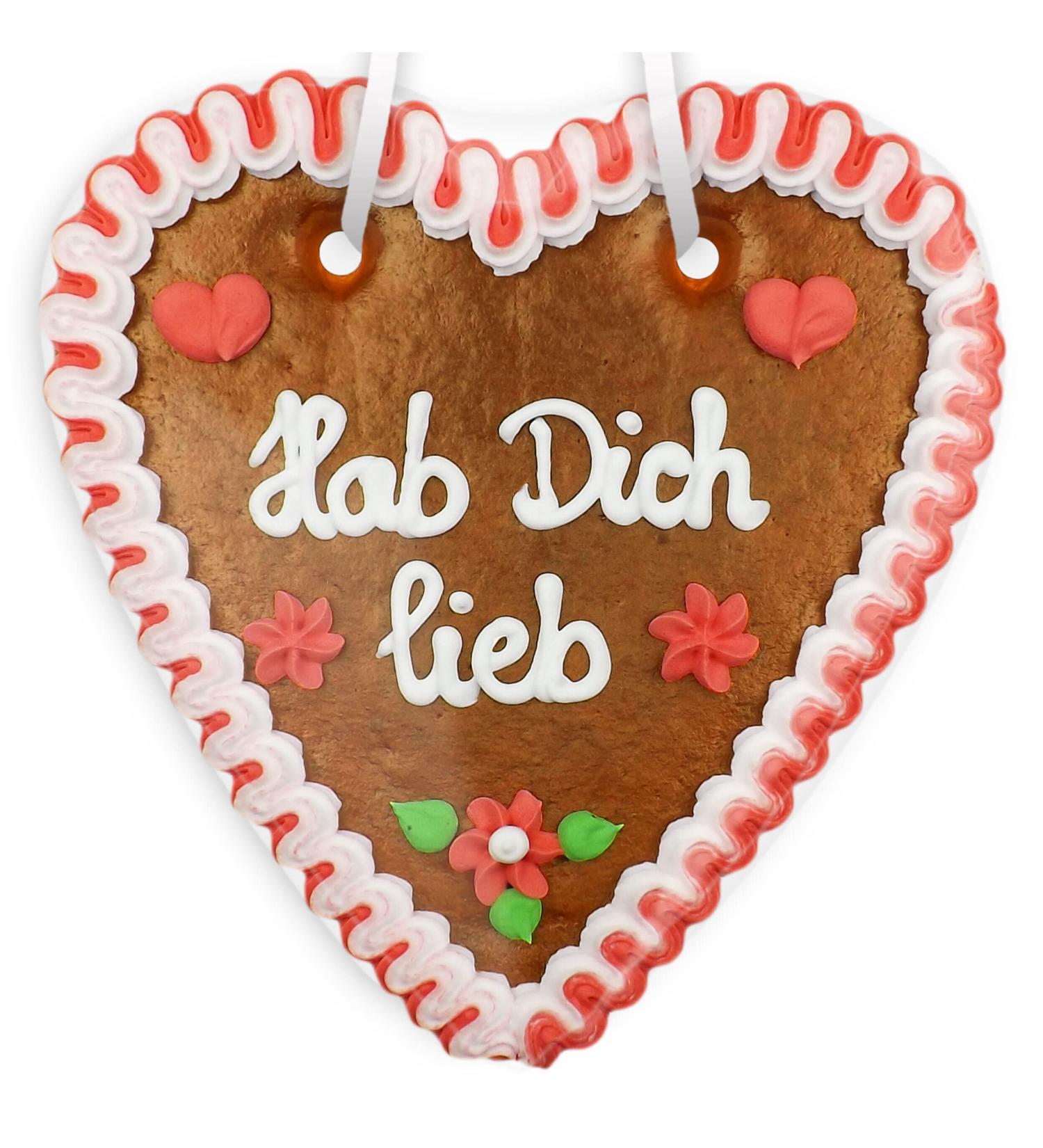Gingerbread heart - 18cm - love you