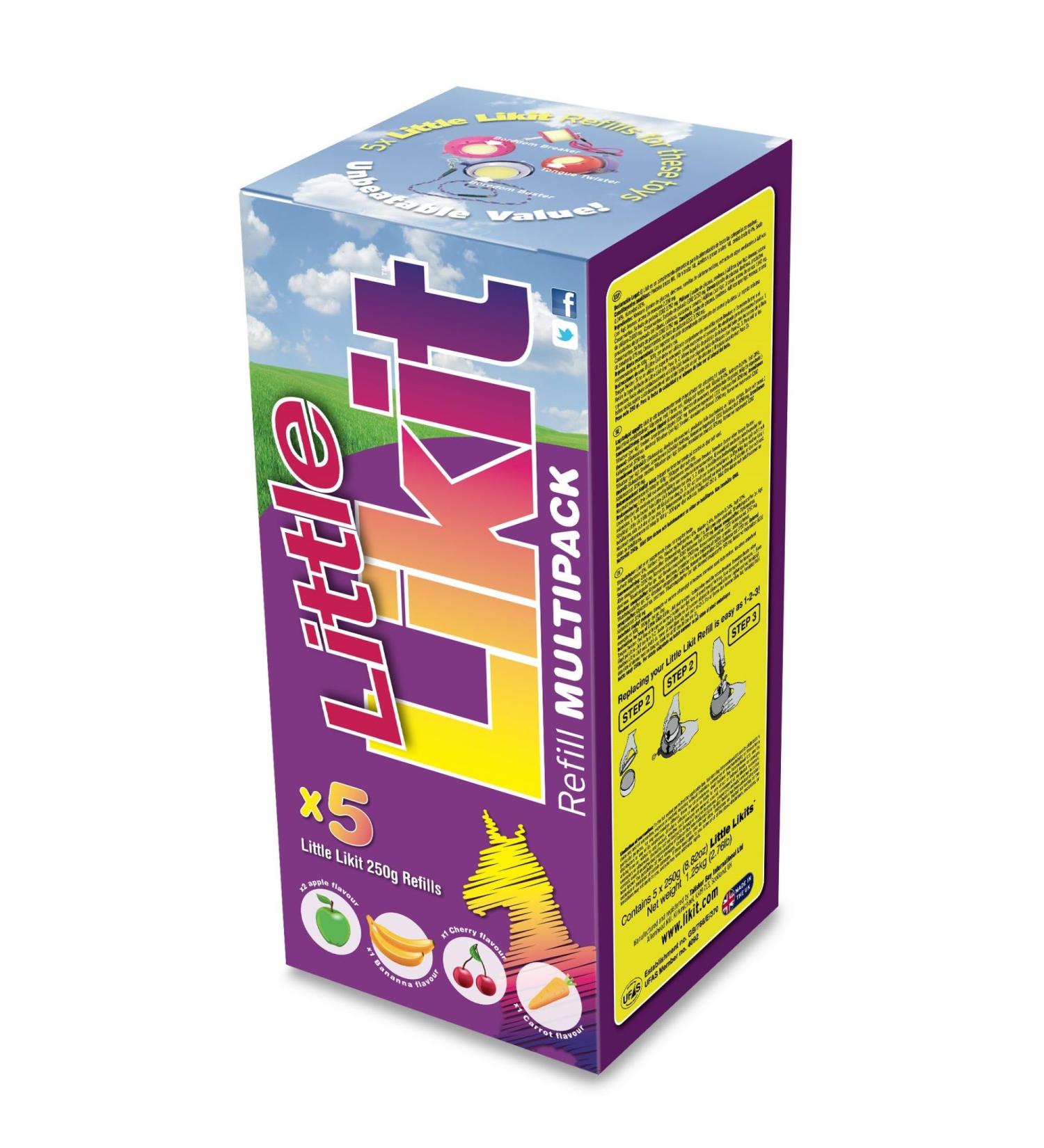 Likit Little Multipack Refill 250g | Apple Cherry Banana Carrot | Pack of 5 | 250 g - Buy Online on GoSupps.com