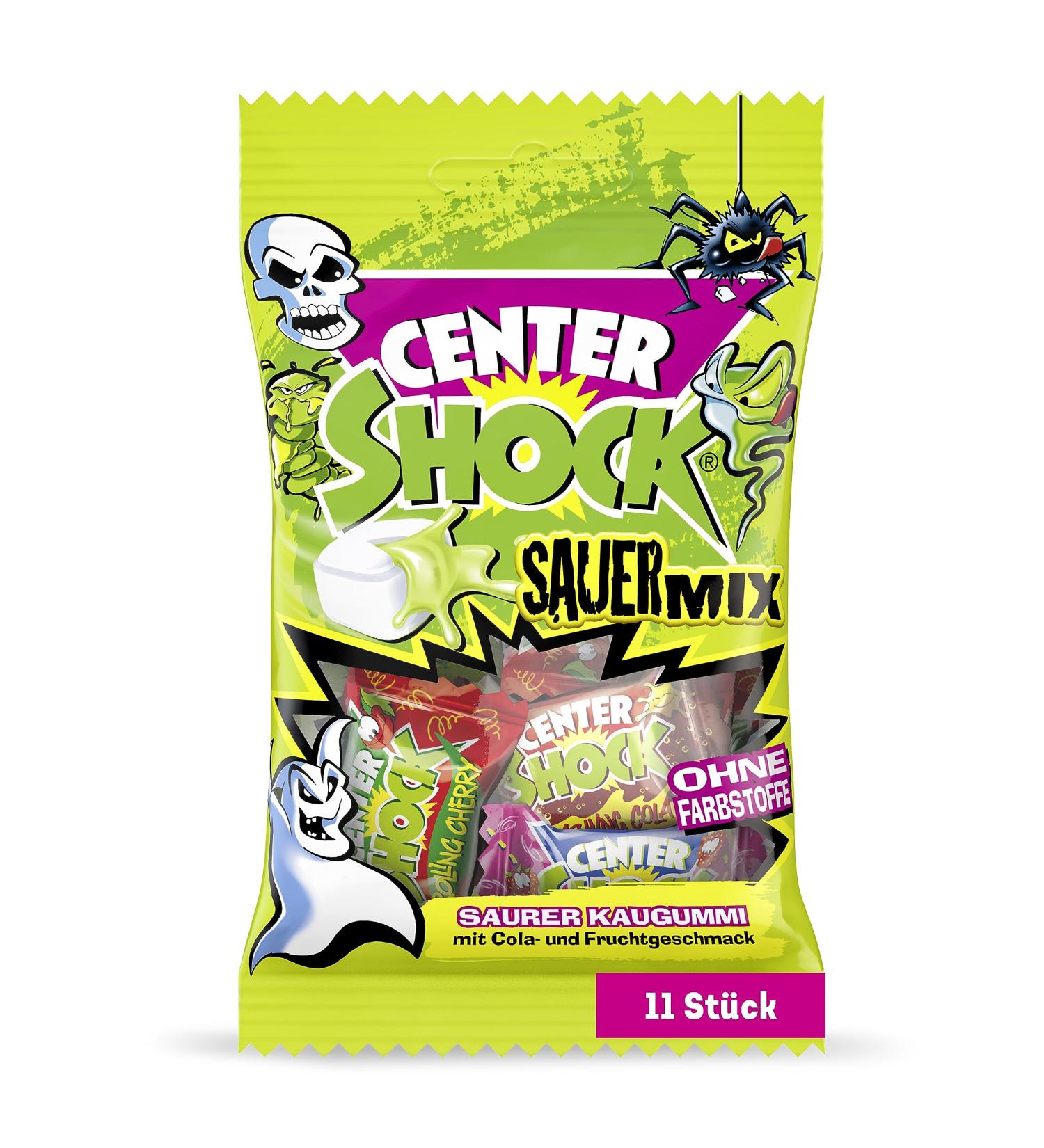 Center Shock Mix - 11 Extra Acid Chewing Gum Varieties | Cola & Fruit Flavors | Perfect for Birthdays & Pi atas | 44g - Buy Online on GoSupps.com