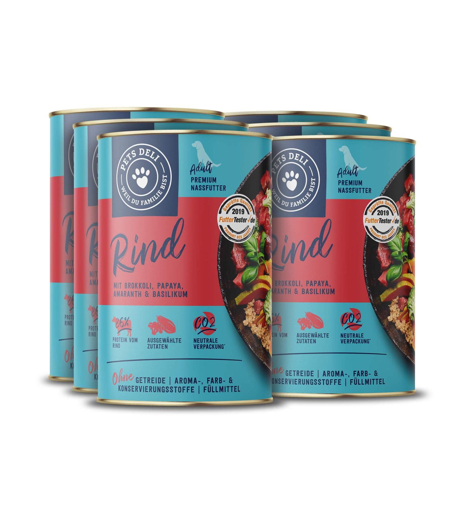 Pets Deli Wet Dog Food - Beef with Broccoli Papaya & Amaranth | Gluten & Sugar-Free | 6 x 800g Pack - Buy Online on GoSupps.com