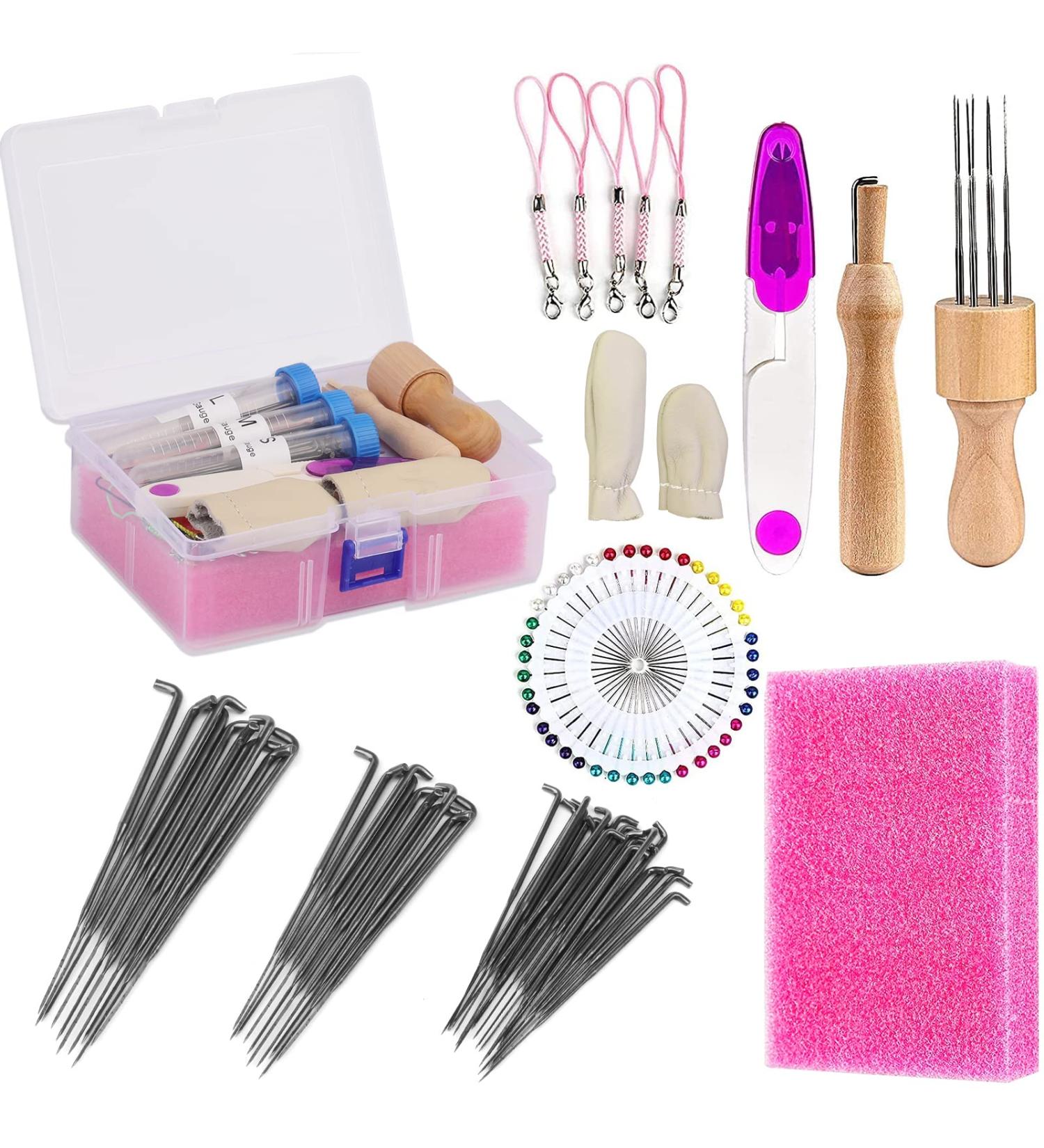 JNENERY Needle Felting Kit: 8 Needles, Tool Holder, Foam, Glue Stick, Fingercots, Scissors & Supplies for DIY Wool Felting - Buy Online on GoSupps.com