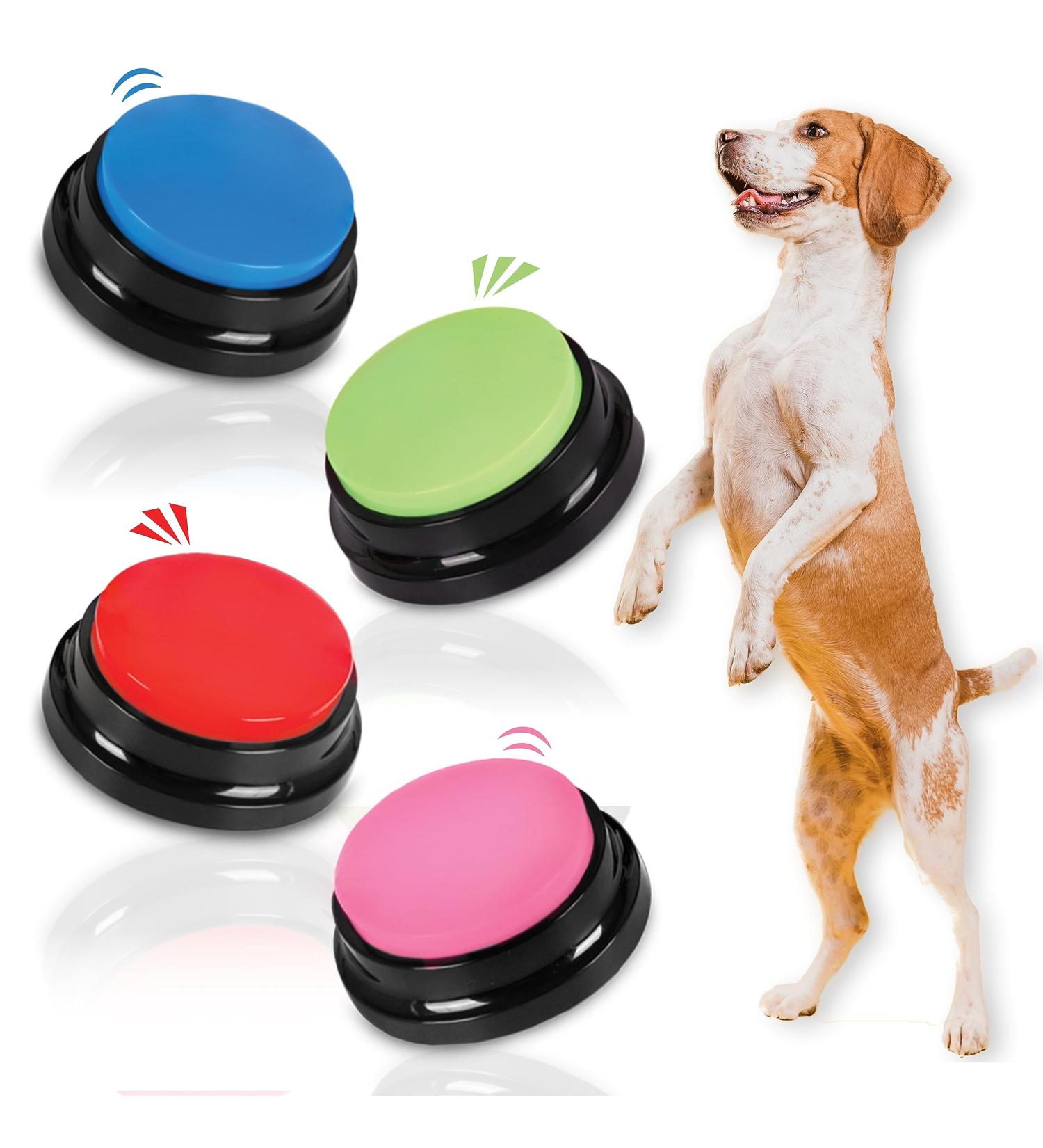 Suhsai Dog Keys - 30 Sec Voice Recording & Buzzer | 4PC Dog Communication Buttons | Clear Playback & Circuit Key Set - Buy Online on GoSupps.com