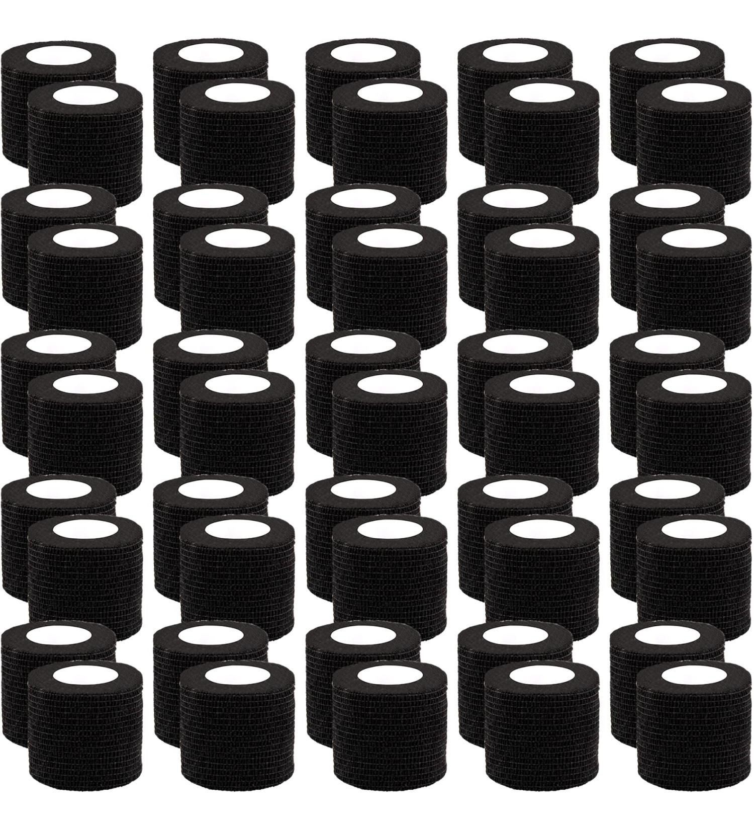 BQTQ 50 Rolls Black Self Adhesive Bandage Wrap 2 Inch - Stretch Bandage Tape for Wrist, Ankle Swelling, Sprains - Self Adherent Wrap Roll - 2 Inch Black Bandages - Buy Online on GoSupps.com