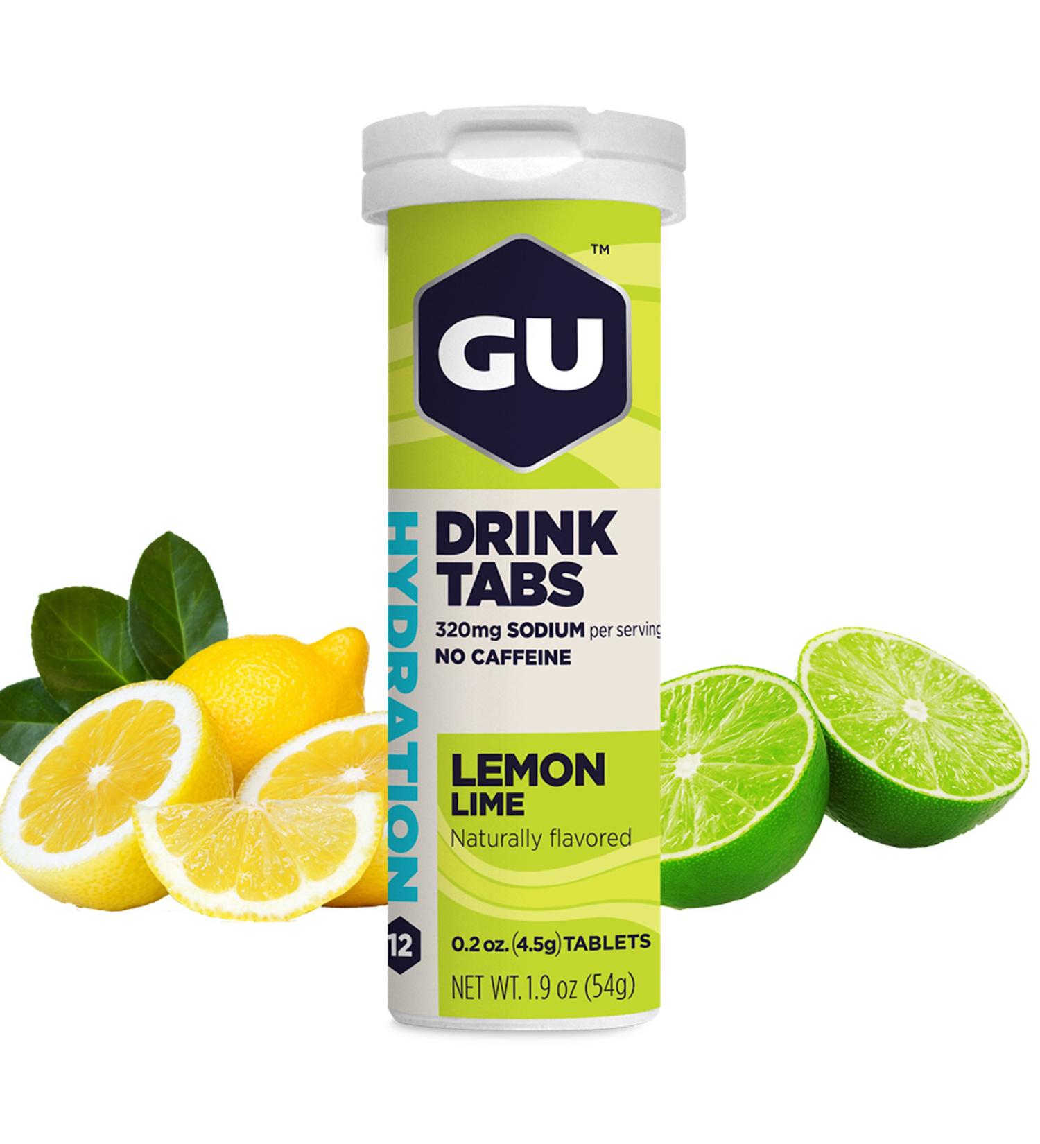 GU Energy Hydration Electrolyte Drink Tablets - Lemon Lime - 48 Servings (12 Count x 4 Pack) - Buy Online on GoSupps.com
