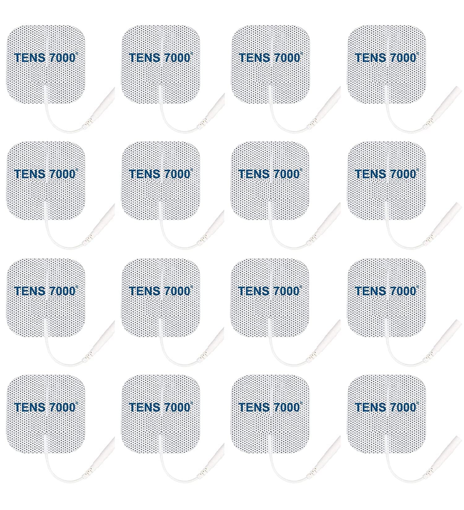 16 Count TENS 7000 Official Replacement Pads - Premium Quality 2 X 2 OTC TENS Unit Pads - Compatible with Most Machines - Electrodes Value Pack - Buy Online on GoSupps.com