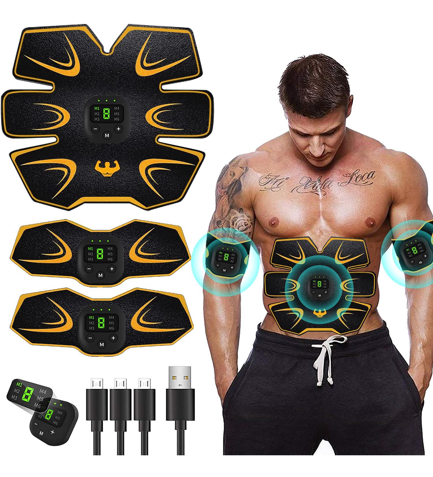Lemeng EMS Abdominal Muscle Trainer - USB Rechargeable LCD Stimulation Device | Enhance Your Core Fitness - Buy Online on GoSupps.com