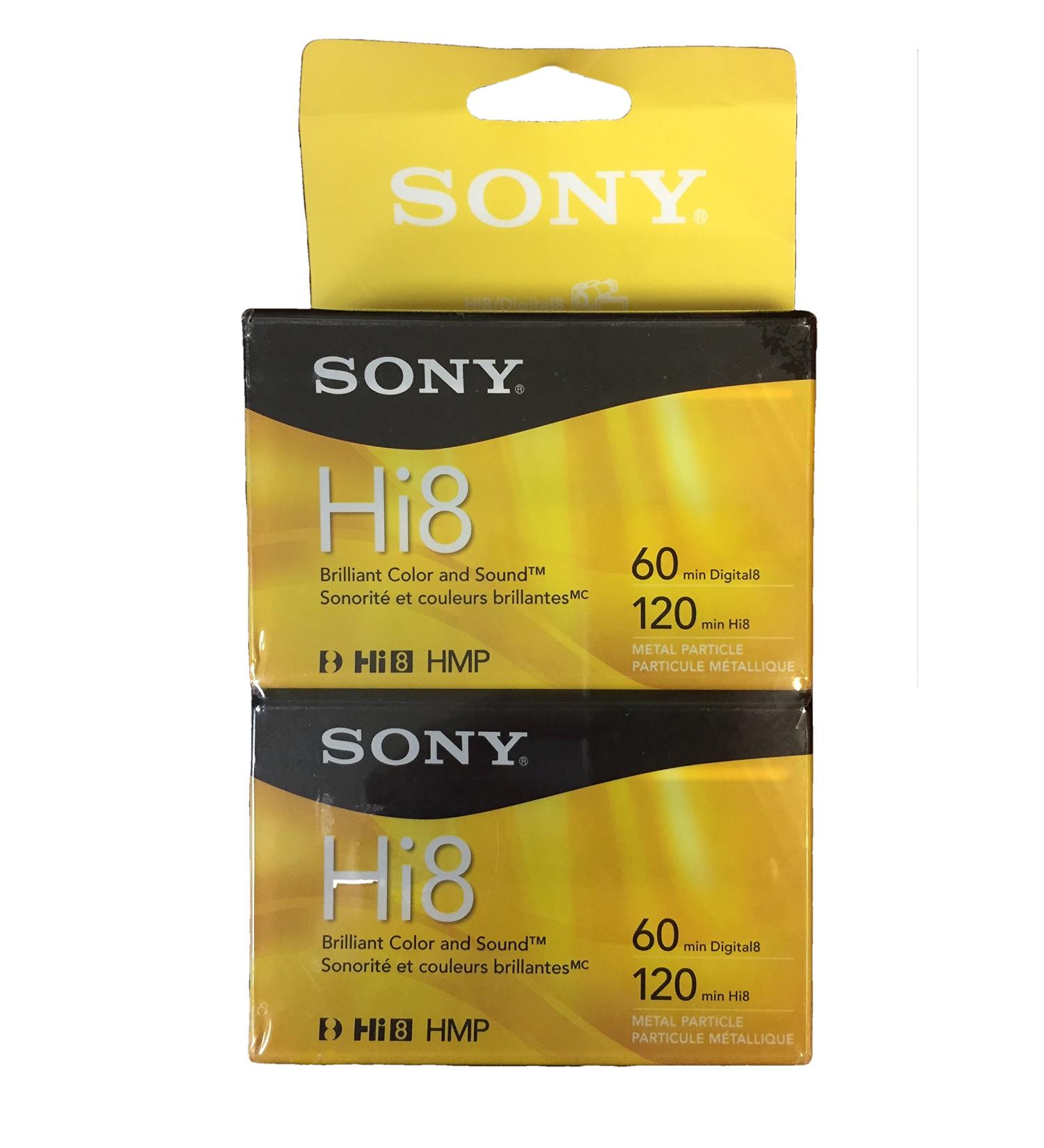 Sony Hi-8 HMPD 120 minute 2-Pack Video Camcorder Cassette Tapes