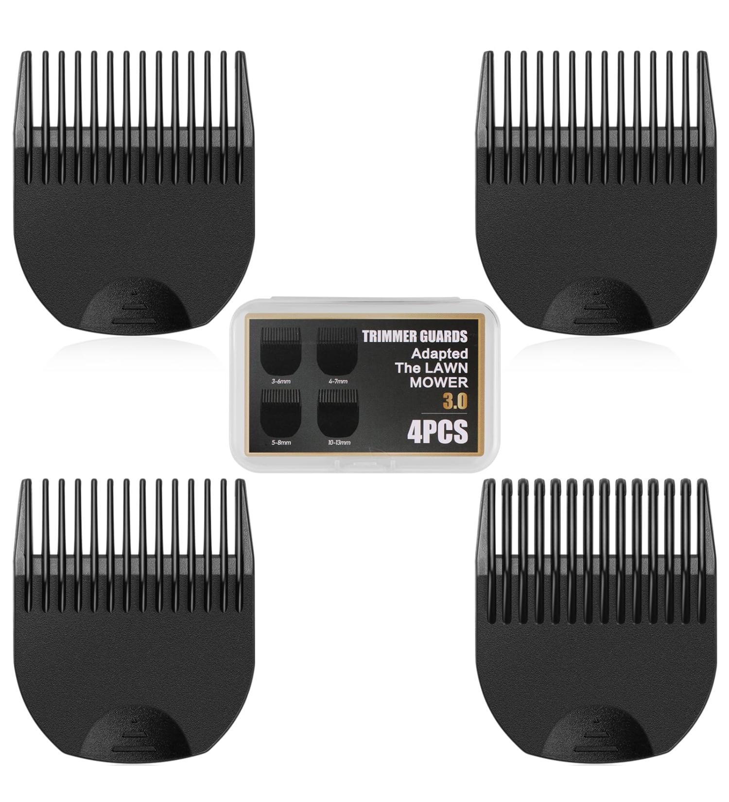 4 Professional Hair Trimmer Guards Cutting Guides Fits for Manscaped The Lawn Mower 3.0 Replacement Trimmer Guards Cutting Lengths from 1/8"-1/2" Inch Fit The Lawn Mower 3.0 Trimmer with Organizer - Buy Online on GoSupps.com