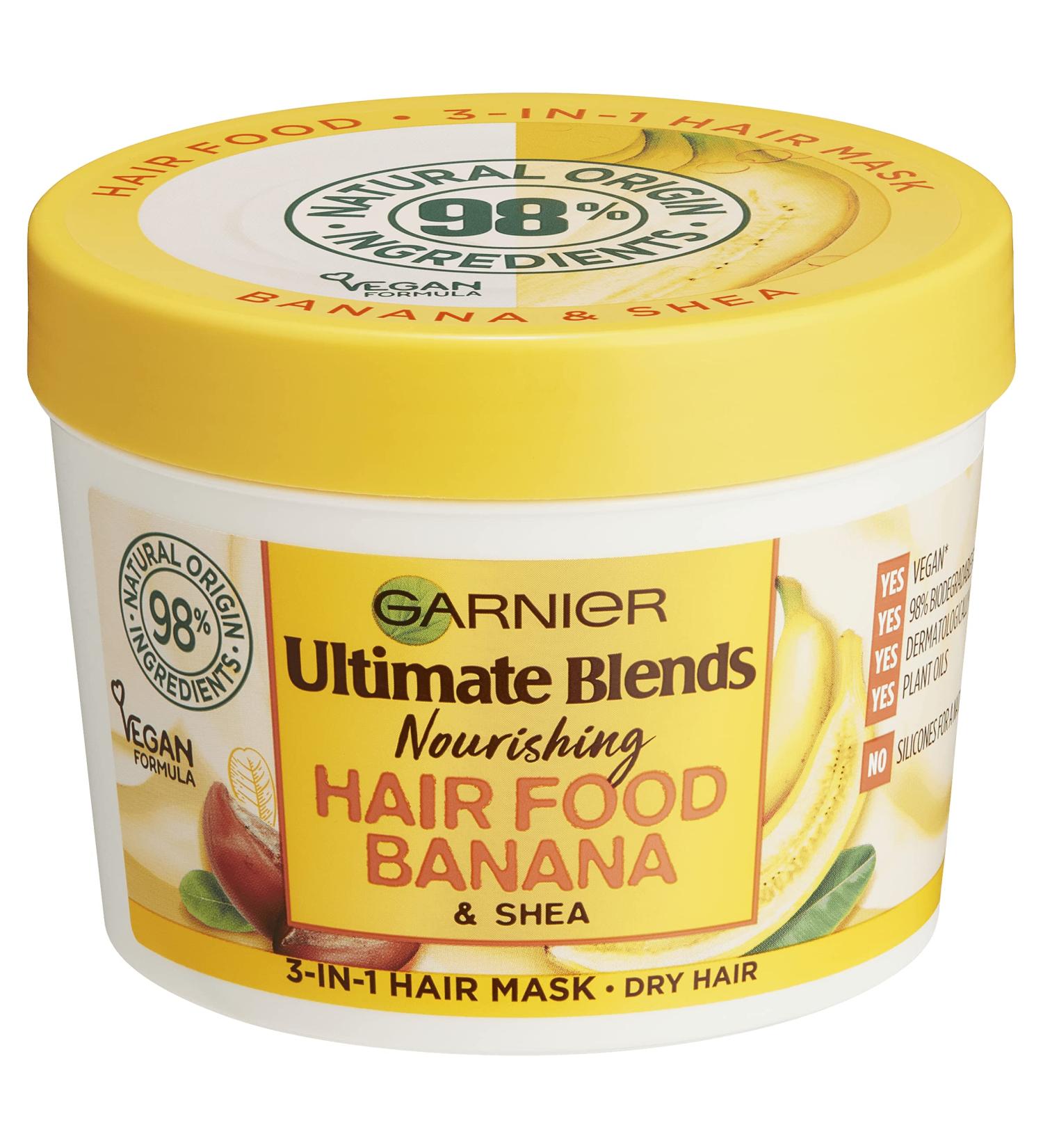 Garnier Ultimate Blends Hair Food Banana 3-in-1 Dry Hair Mask 390ml - Nourishing Treatment - Buy Online on GoSupps.com