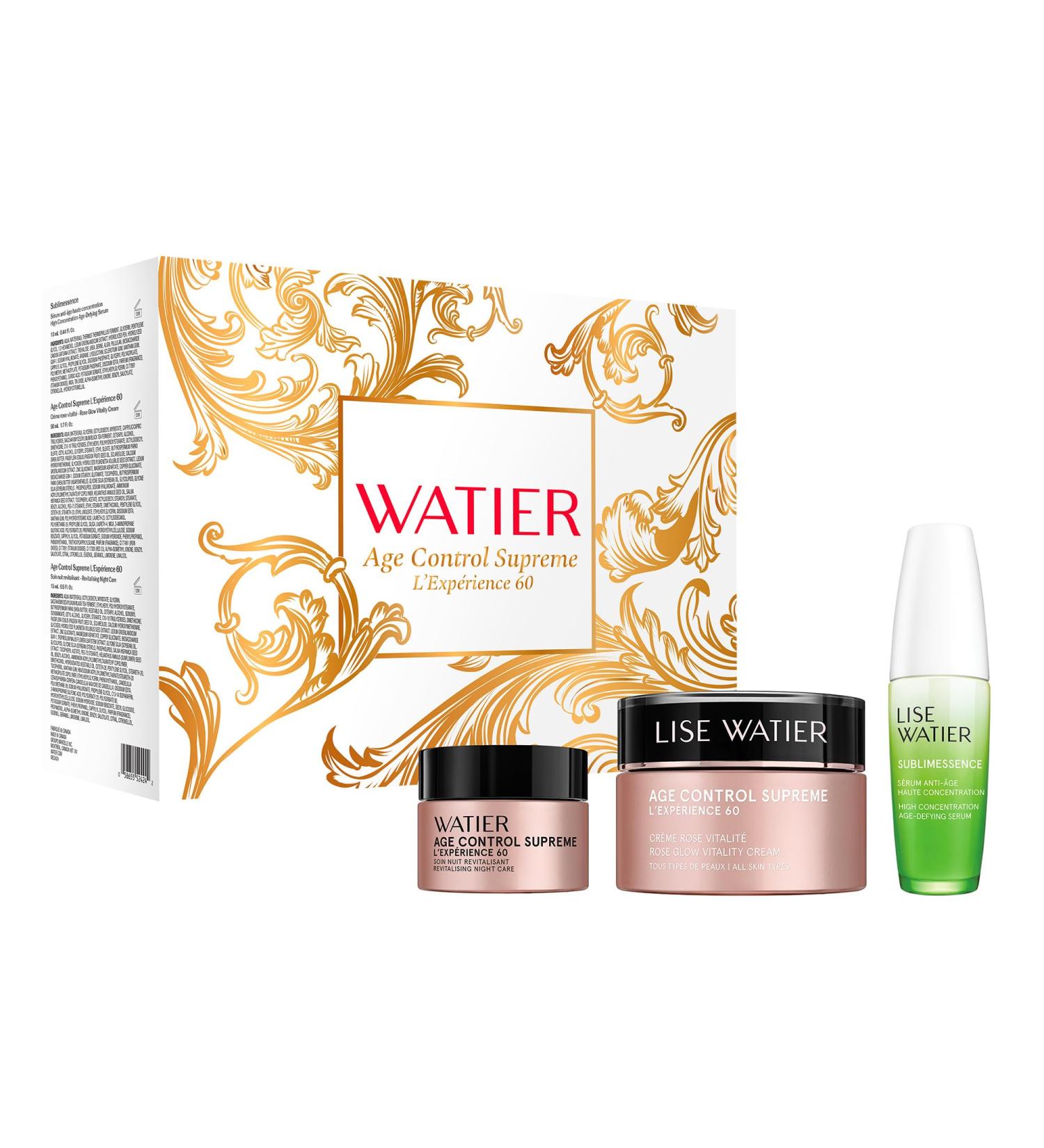 Watier Age Control Supreme L Exp rience 60 Set Skincare Holiday Gift Set Beauty Ritual for Mature Skin Nourishing & Revitalizing with Canadian-Sourced Antioxidants All Skin Types 60+ - Buy Online on GoSupps.com
