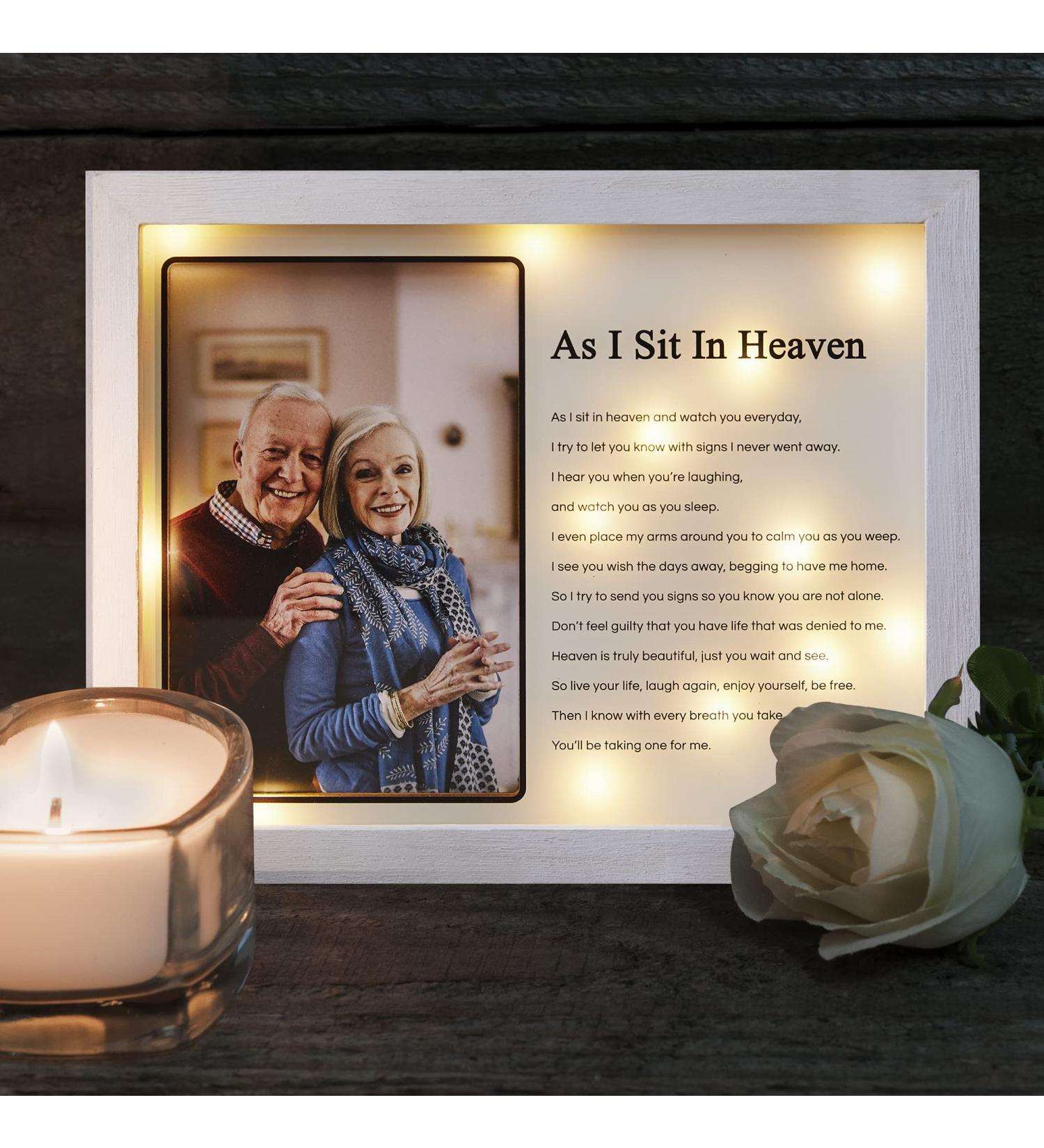WOODEXPE Sympathy Gift: LED Memorial Shadow Box for Loss of Loved One - 8x10 Picture Frame - Buy Online on GoSupps.com