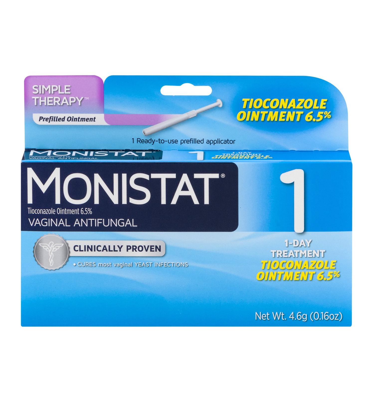 Monistat 1-Day Yeast Infection Treatment | Tioconazole Ointment | 1 Count Pack - Buy Online on GoSupps.com