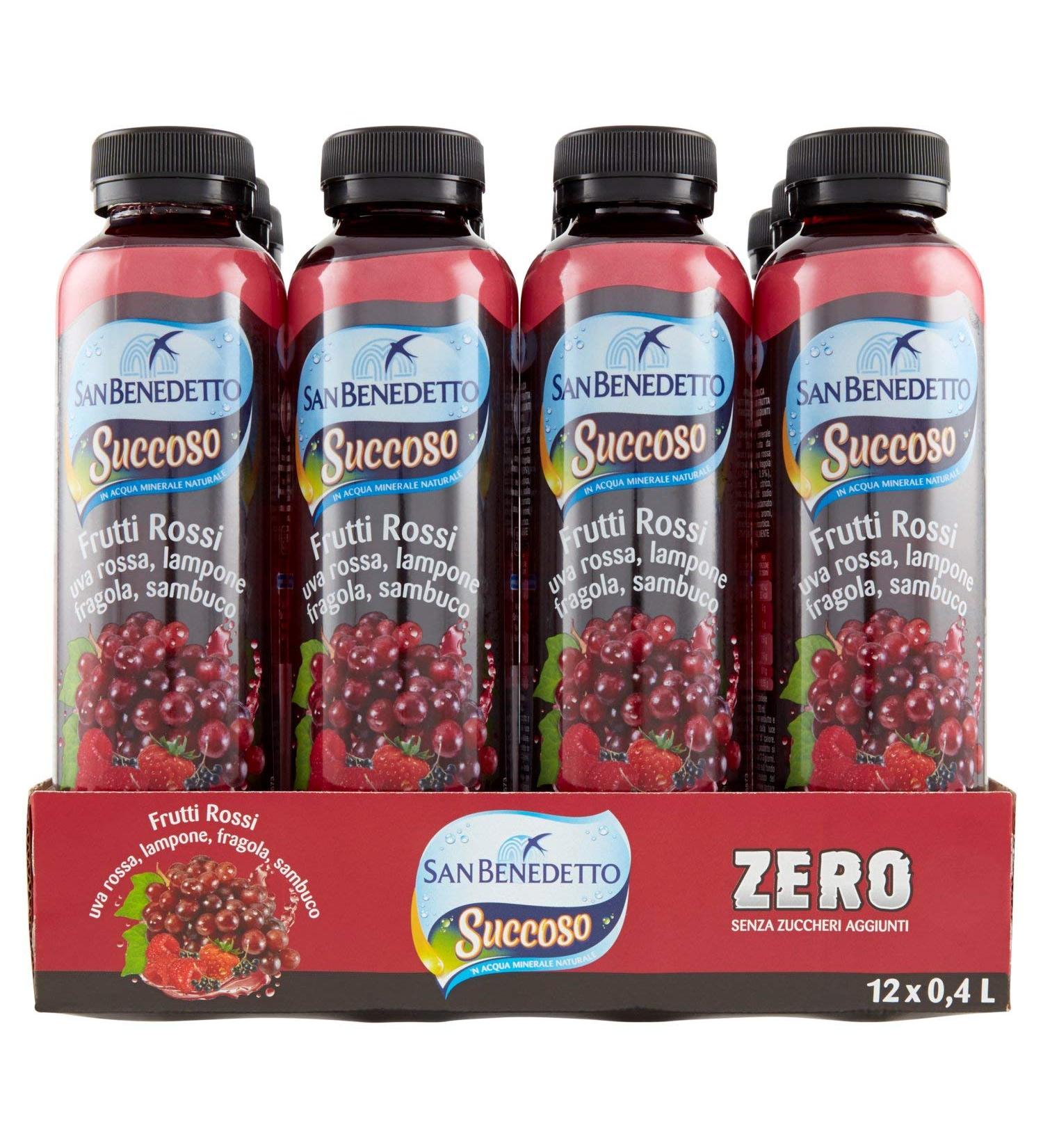 SAN BENEDETTO JUTEUX ZERO RED FRUITS 12 X 40 CL - Buy Online on GoSupps.com