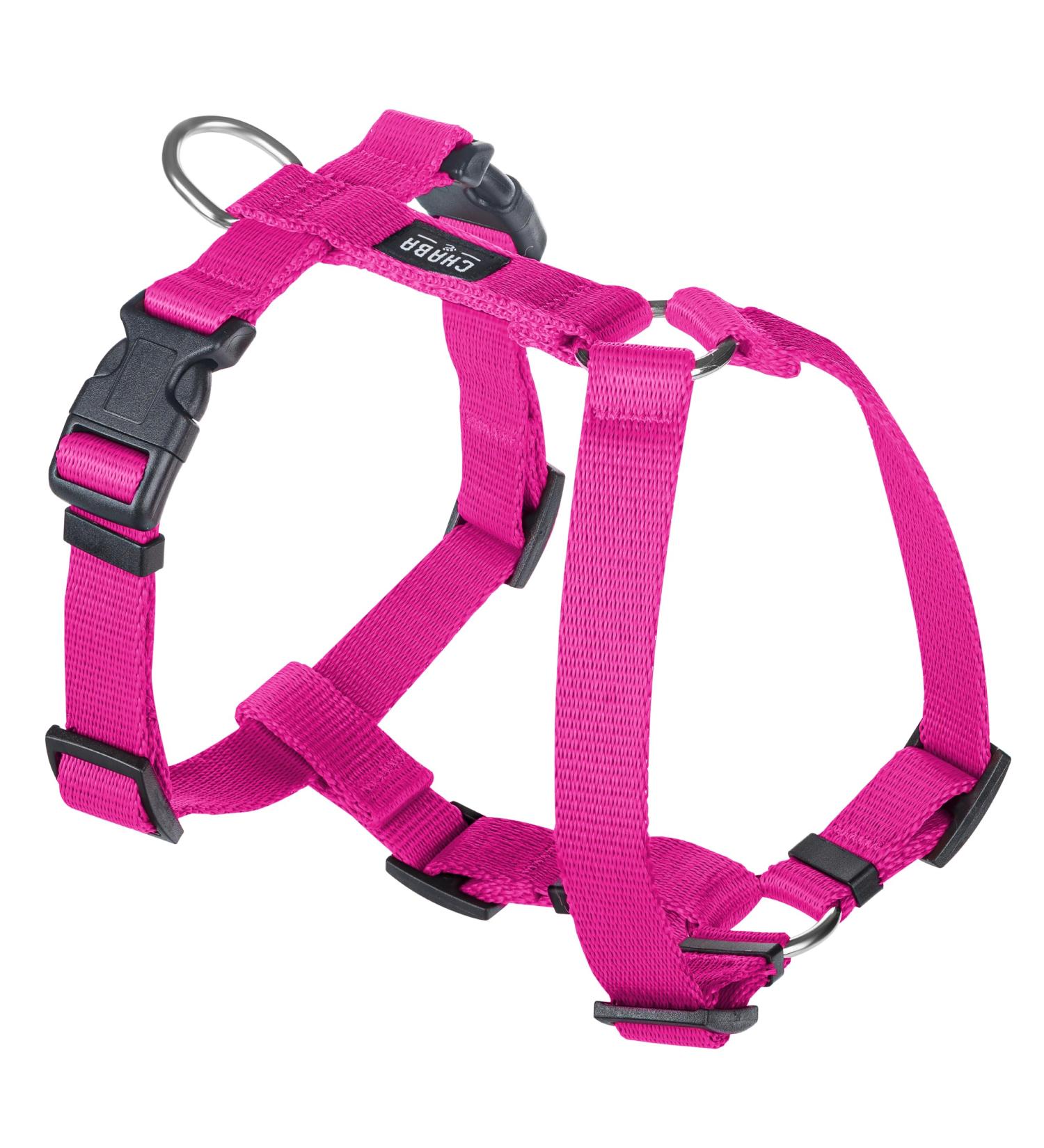 CHABA Medium Dog Harness - Anti-Pull Adjustable & Comfortable Step-In Design for Running - Classic Control Harness in Fuchsia & Pink - Buy Online on GoSupps.com