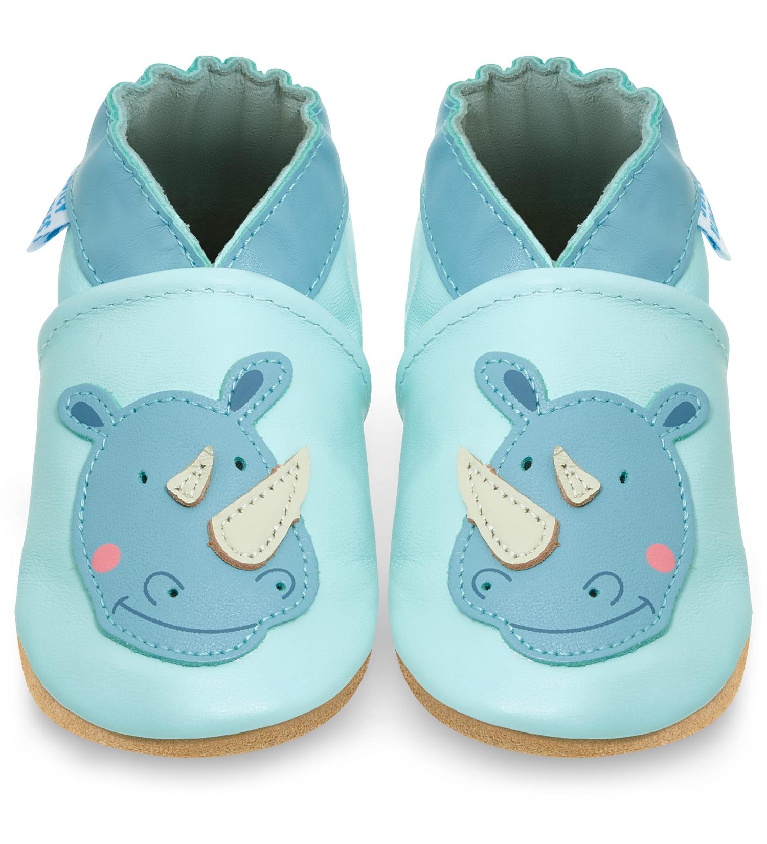 Soft Sole Leather Baby Shoes for Boys and Girls 0-6 Months - Rhino Design - Buy Online on GoSupps.com