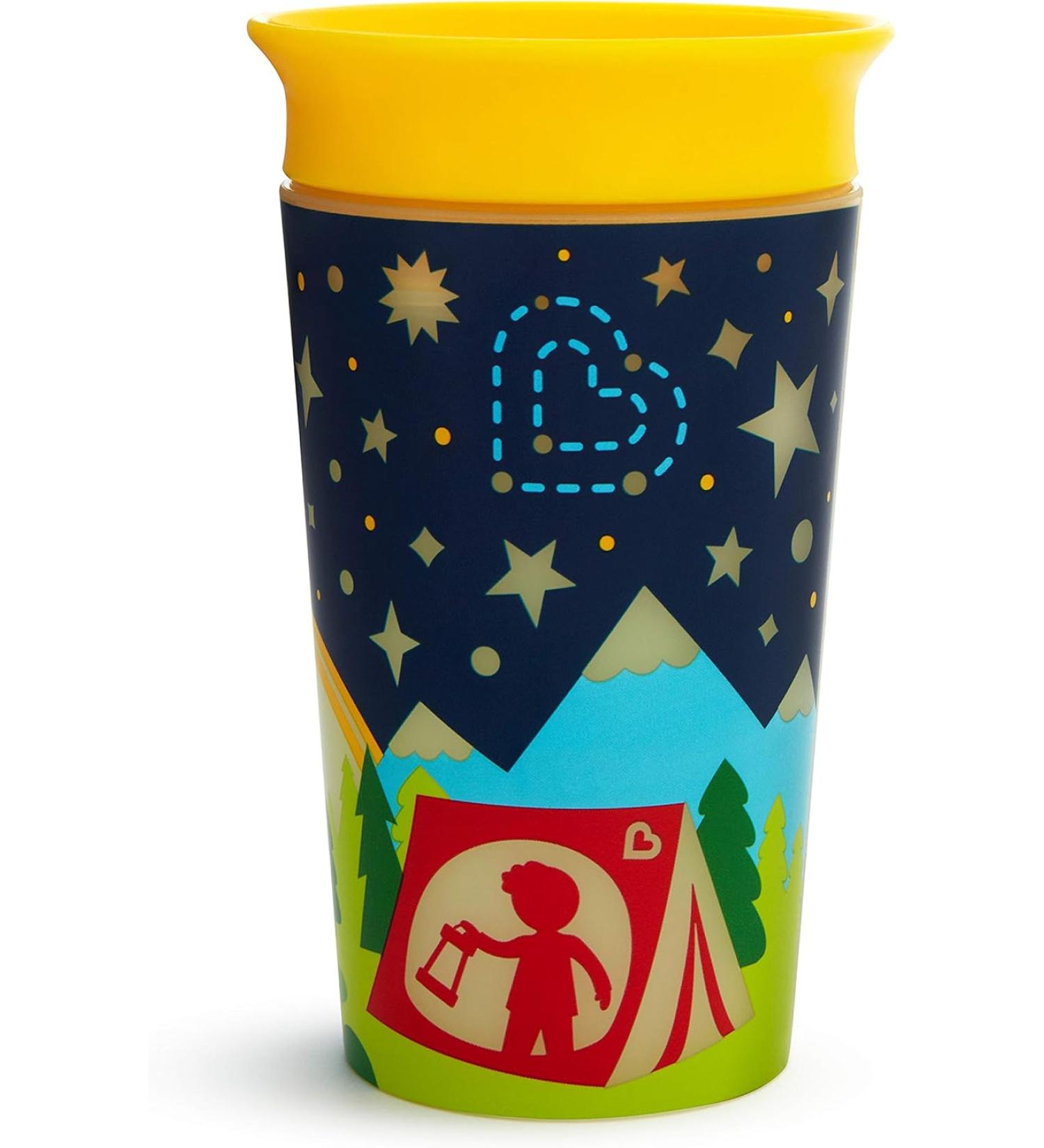 Munchkin Miracle 360 Glow in the Dark Sippy Cup 9oz - Camping Yellow | Shop Now - Buy Online on GoSupps.com