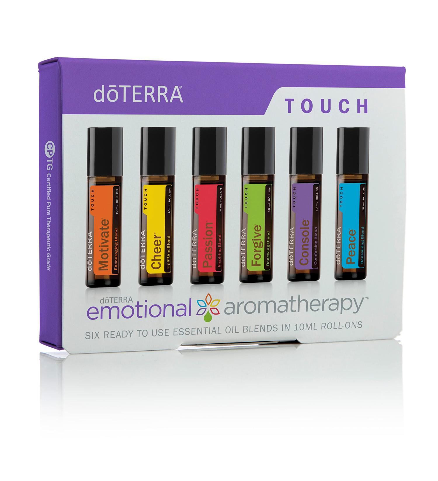 doTERRA Aromatherapy System Touch Kit - 6 Essential Oil Roll-ons (10 mL) for Stress Relief & Wellness | International Shipping Available - Buy Online on GoSupps.com