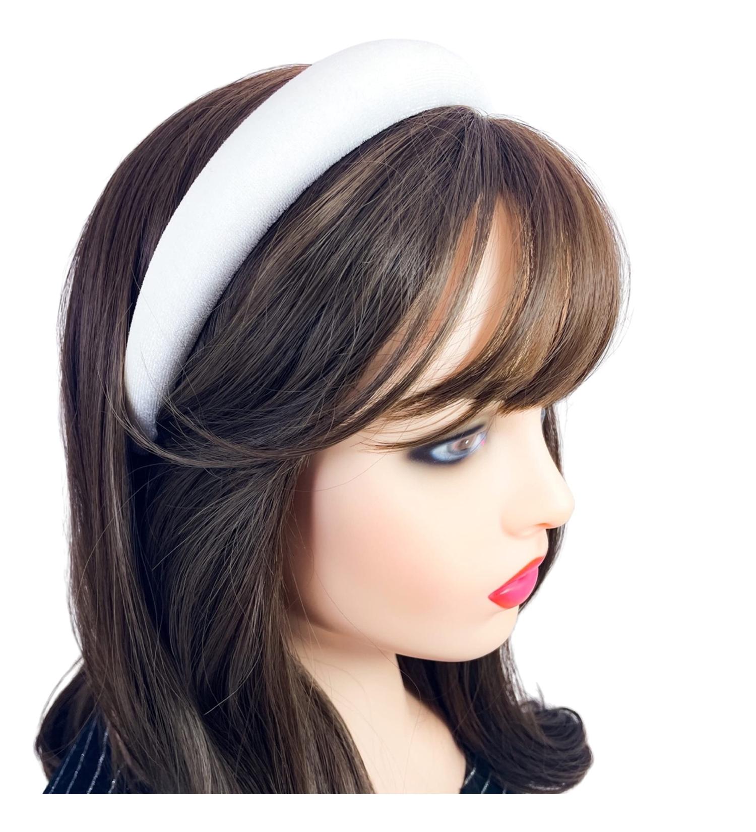 Firecolor Chic White Velvet Padded Headband for Women - Wide Vintage Hairband - Buy Online on GoSupps.com