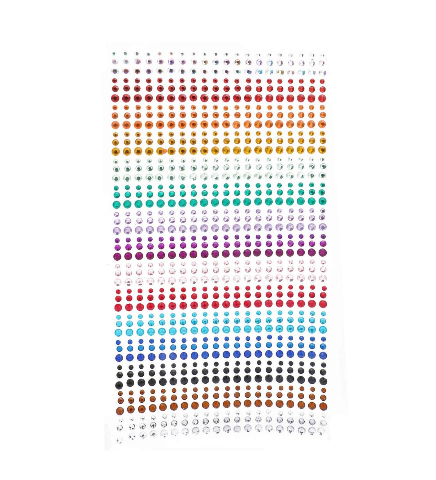 900pcs Self-Adhesive Rhinestone Stickers | 15 Colors | Face Gems, Body & Nail Makeup | Festival & Carnival Embellishments - Buy Online on GoSupps.com