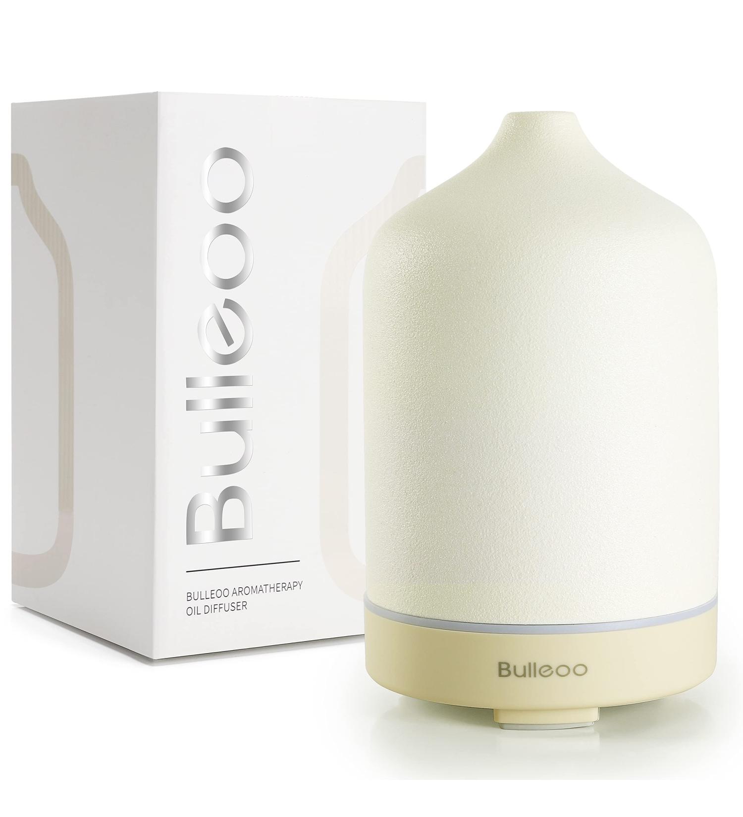 BULLEOO Nature Ceramic Essential Oil Diffuser - Ultrasonic Aromatherapy Diffuser in White - Buy Online on GoSupps.com