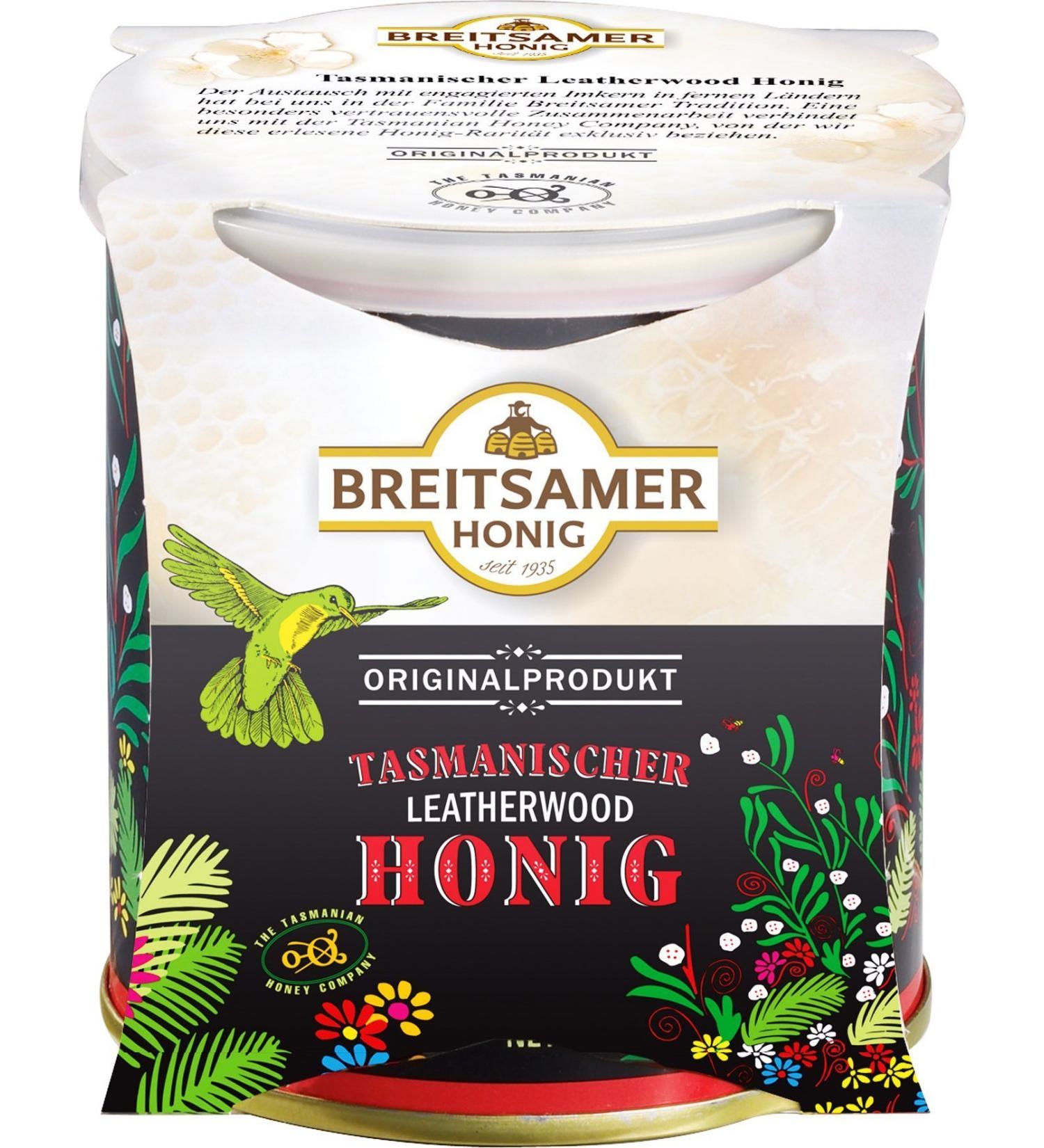 Breitsamer Tasmanian Leatherwood Honey - 350g - Fine and powerful honey with exotic floral aroma (1 x 350g) - Buy Online on GoSupps.com