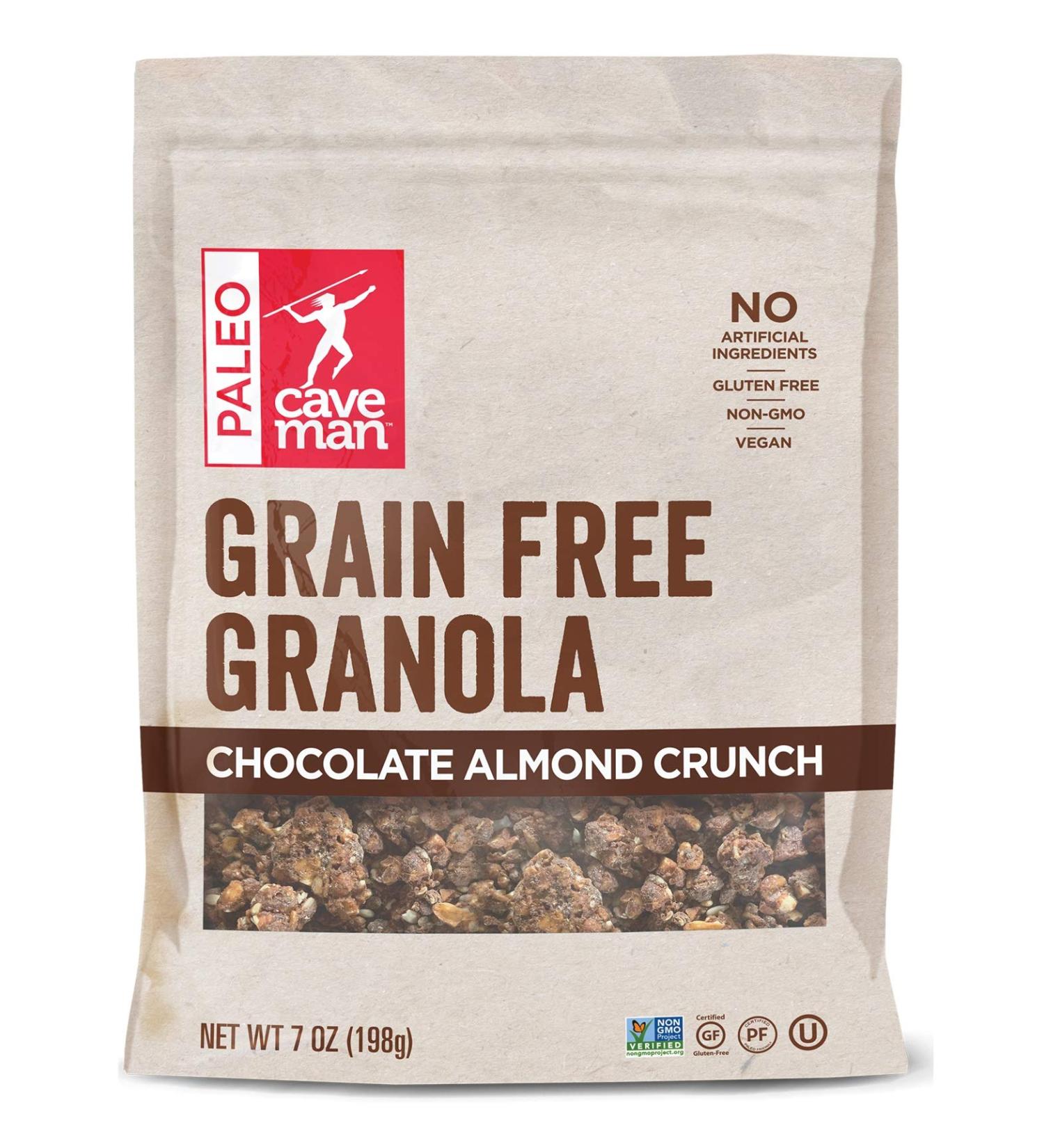Caveman Foods Grain Free Granola Chocolate Almond Crunch 7 oz (198 g) - Buy Online on GoSupps.com