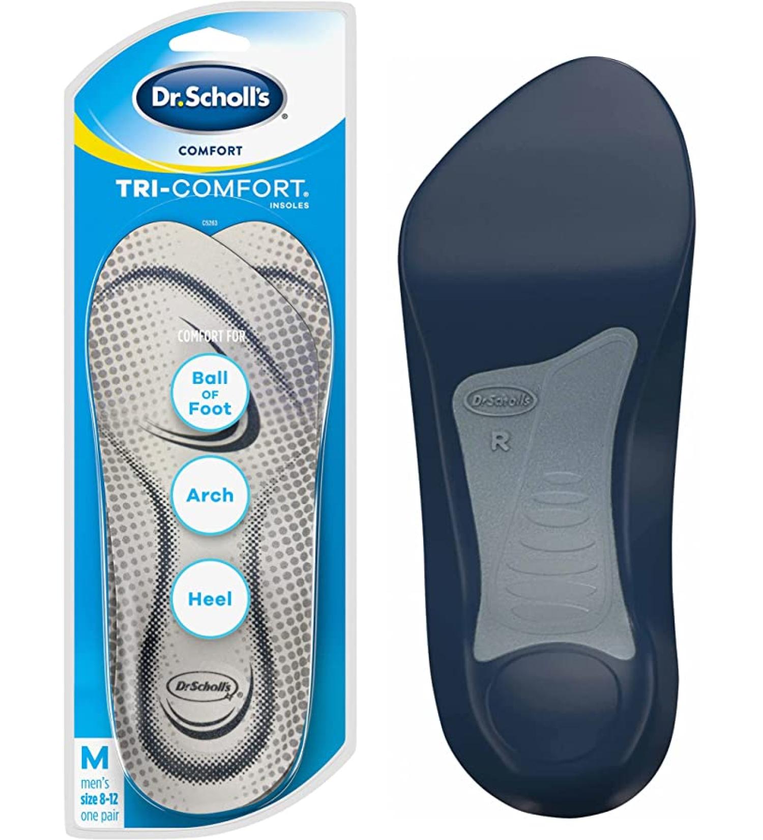 Dr. Scholl's TRI-COMFORT Insoles - Ultimate Heel & Arch Support for Men (8-12) & Women (6-10) - Buy Online on GoSupps.com