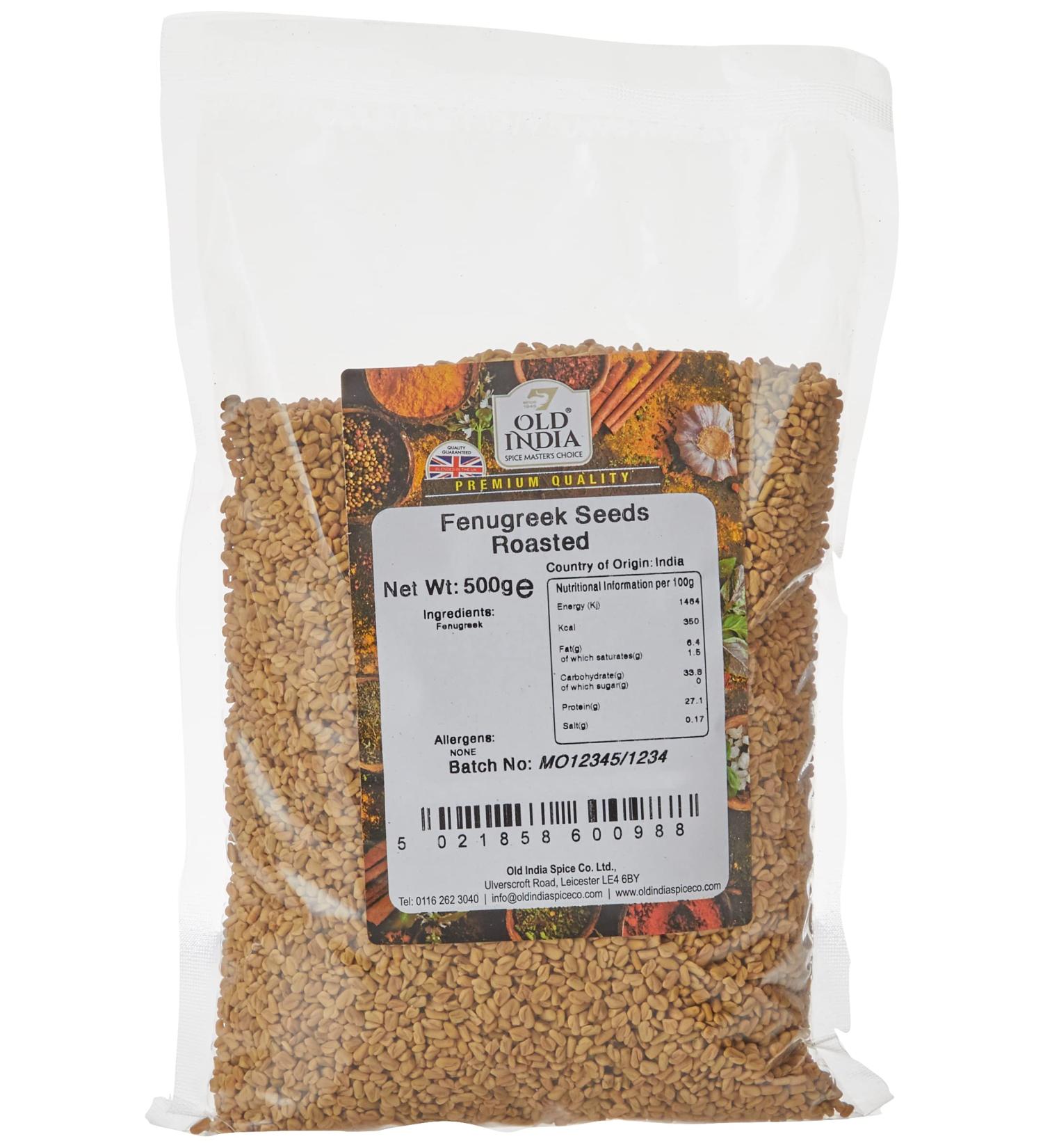 Old India Roasted Fenugreek Seeds 500g - Premium Quality Spice - Buy Online on GoSupps.com