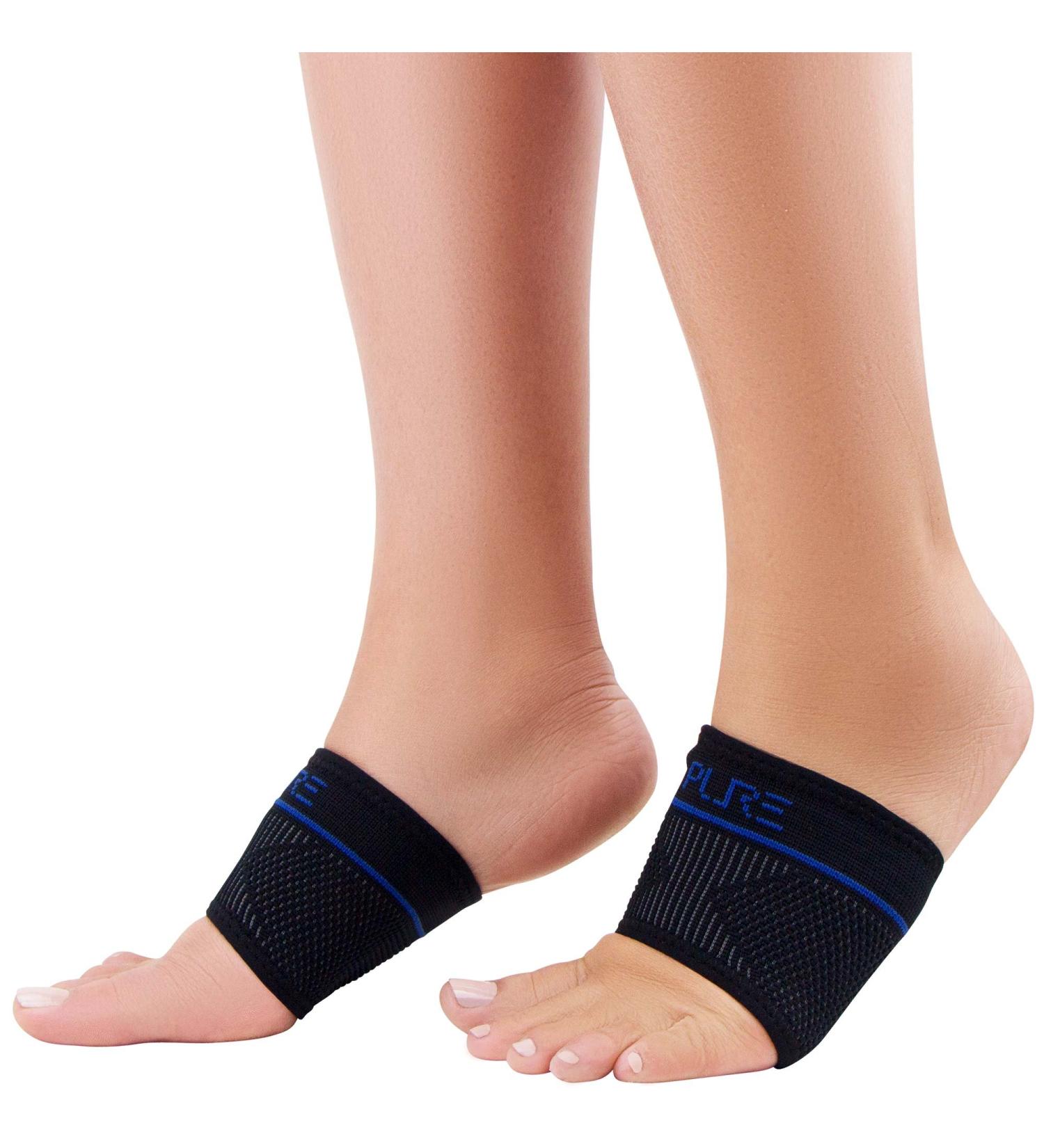 Plantar Fasciitis Arch Supports - Compression Bands for Pain Relief - Technical Arch Sleeves for Weak Arches - Heel Pain Support (S Black) - Buy Online on GoSupps.com
