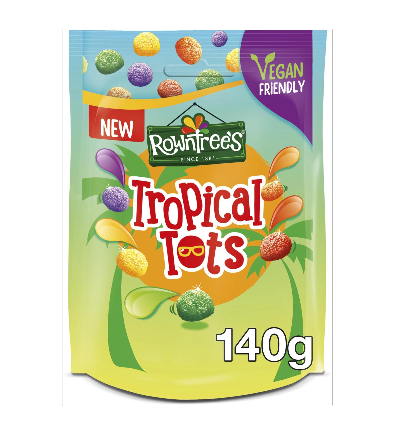 Rowntree's Tropical Tots Vegan Sweets 140g | Sharing Bag | Buy Online - Buy Online on GoSupps.com