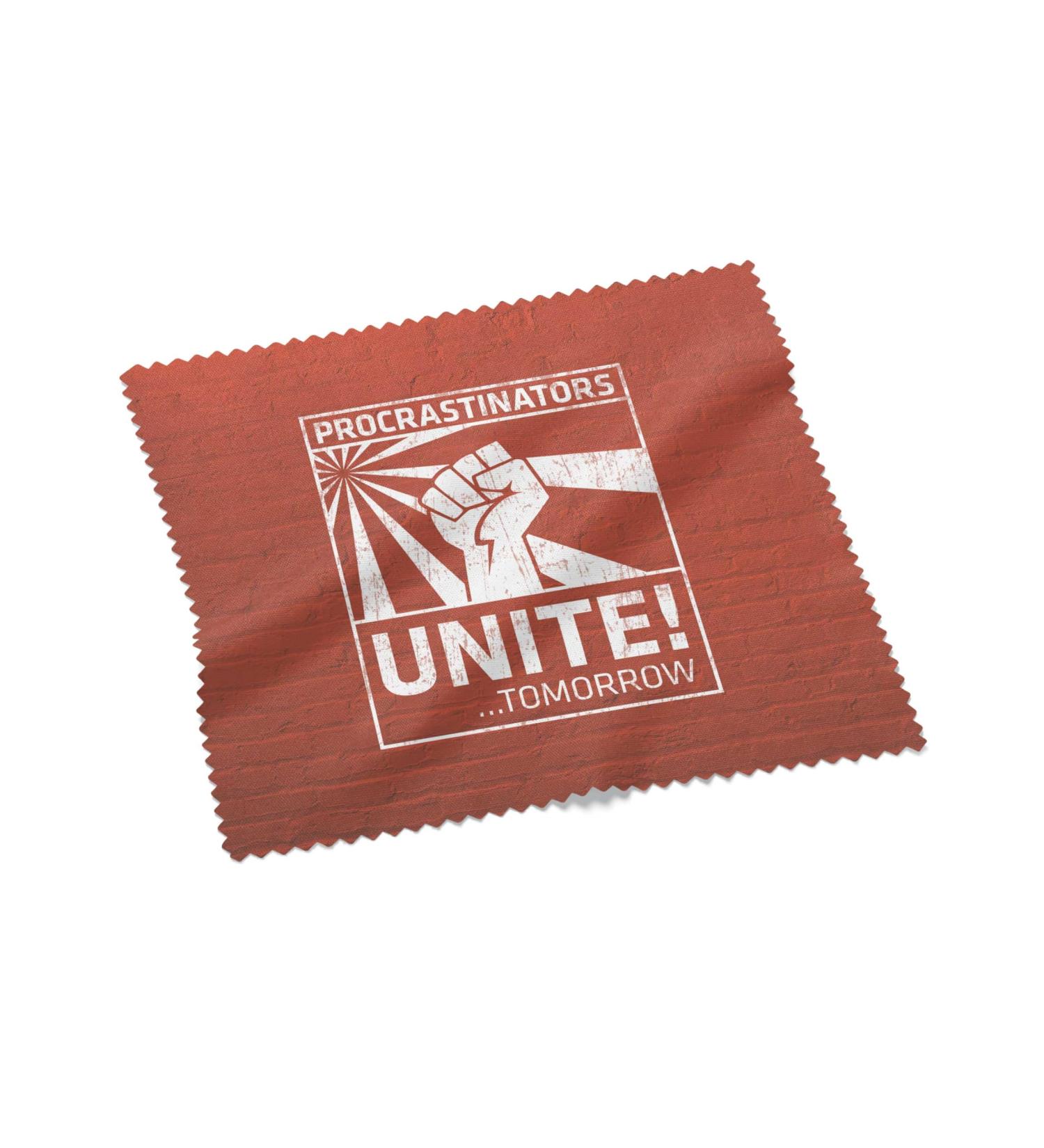 Urban Backwoods Procrastinators Unite Tomorrow Microfiber Cloth Glasses Cleaning Cloth