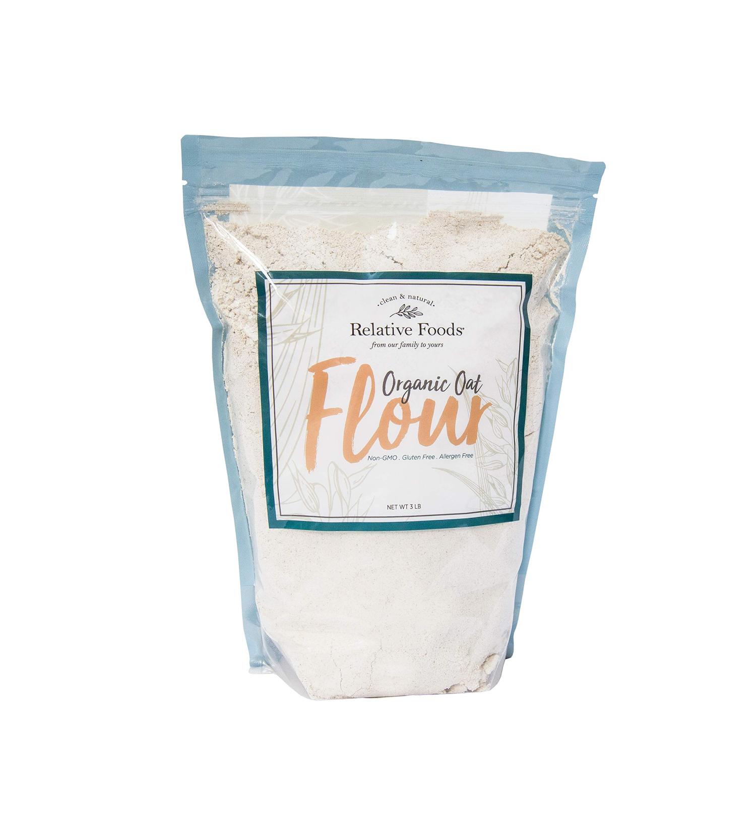 Relative Foods Organic Oat Flour 3 lbs - Gluten Free & Additive-Free - Buy Online on GoSupps.com